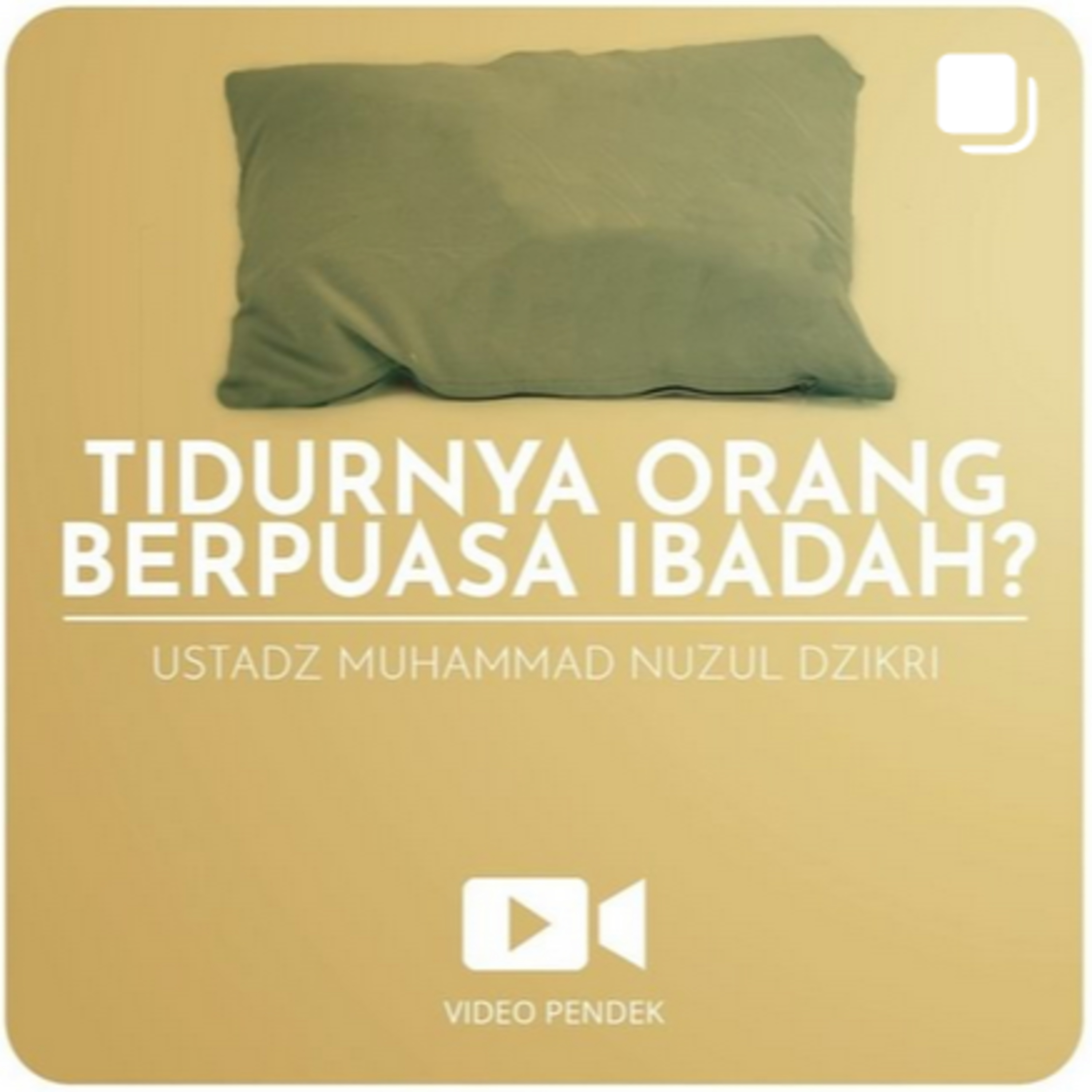 TIDURNYA ORANG BERPUASA ITU IBADAH? (1 menitan!)