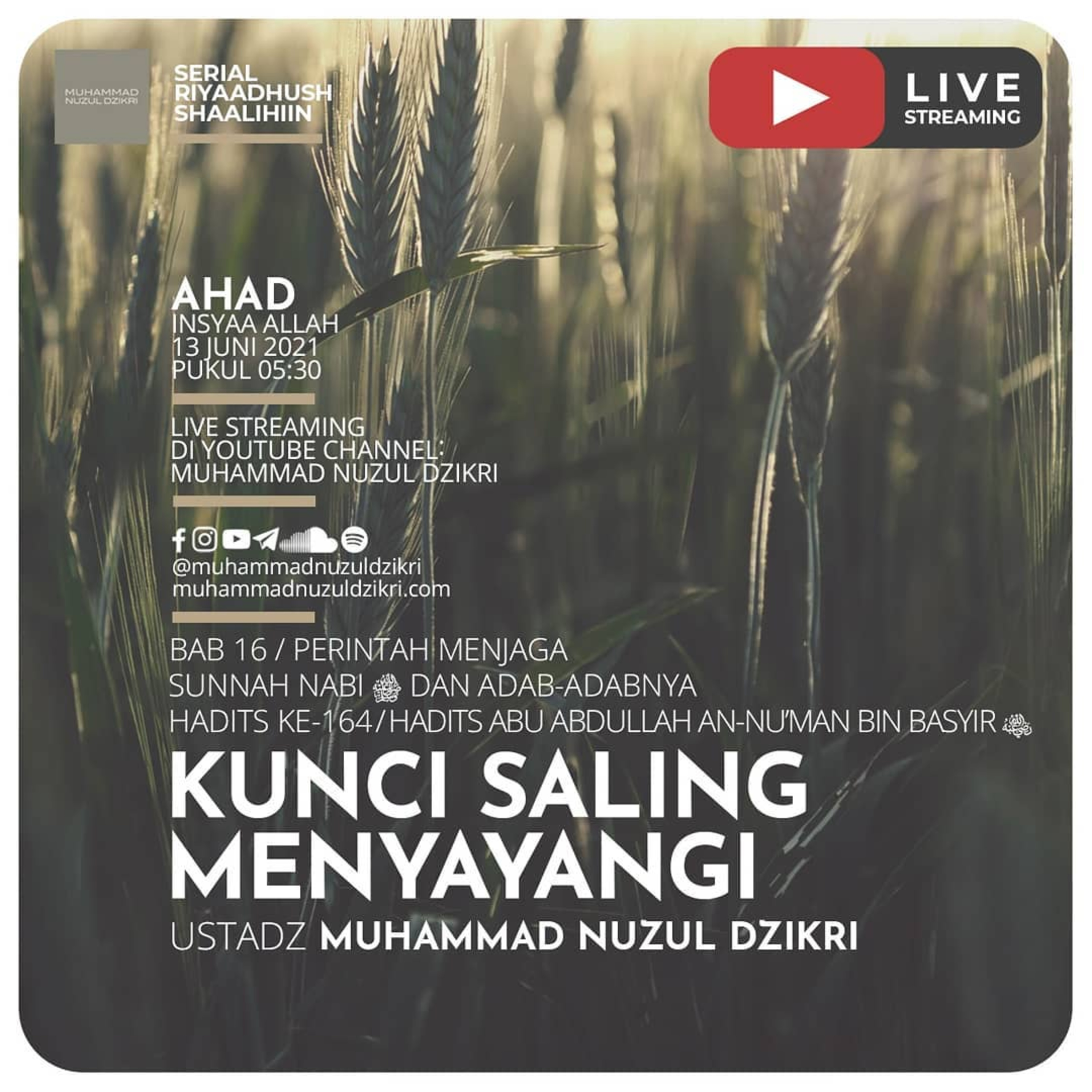 Riyaadhushshaalihiin 404. "KUNCI SALING MENYAYANGI"