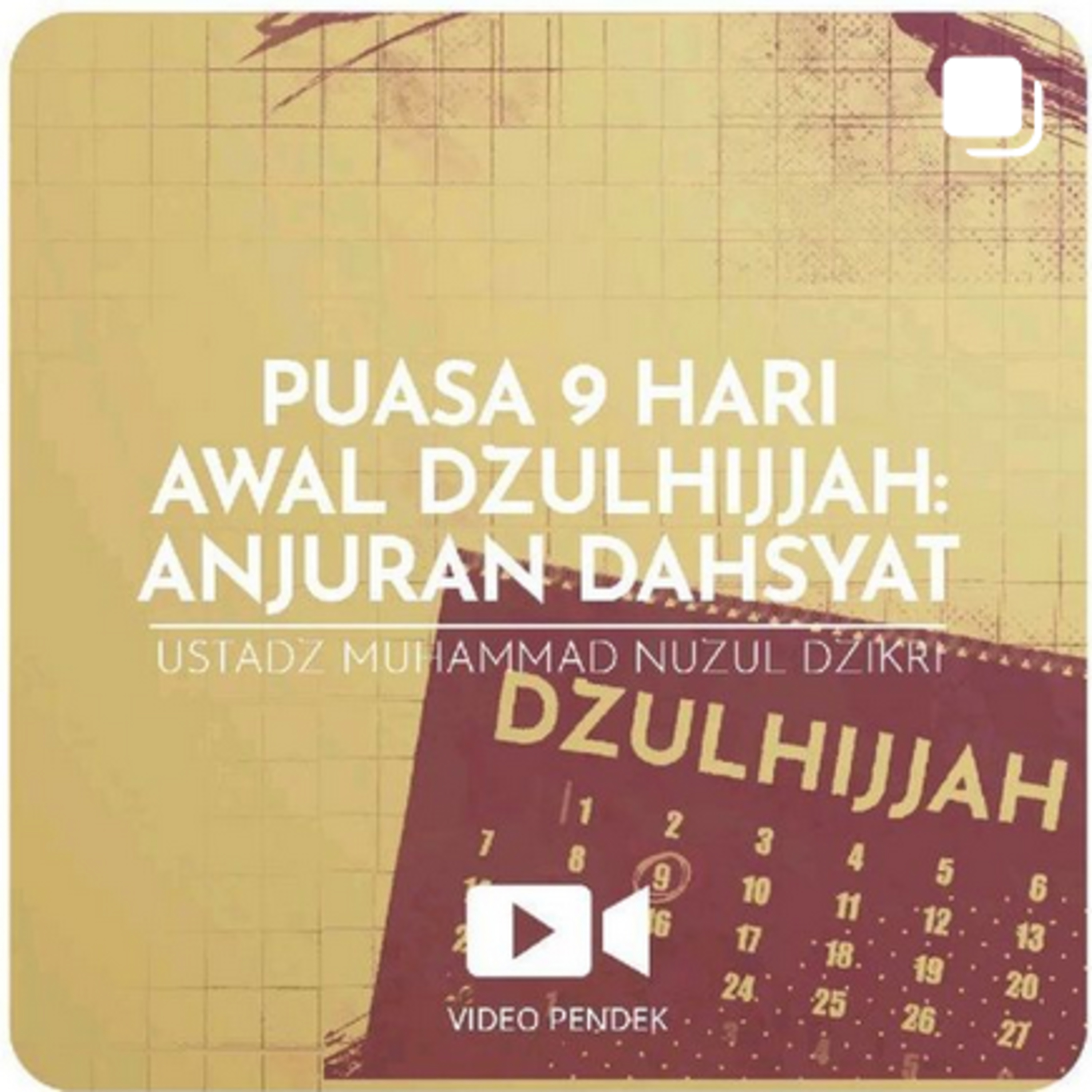 PUASA 9 HARI AWAL DZULHIJJAH : ANJURAN DAHSYAT (1 menitan)