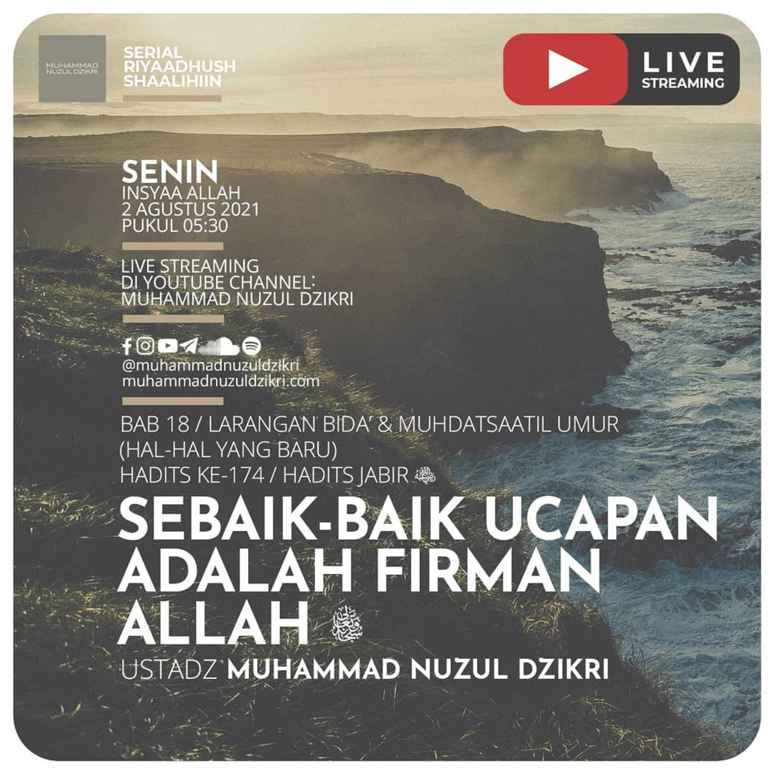 Riyaadhush Shaalihiin 448. "SEBAIK-BAIK UCAPAN ADALAH FIRMAN ALLAH ﷻ"