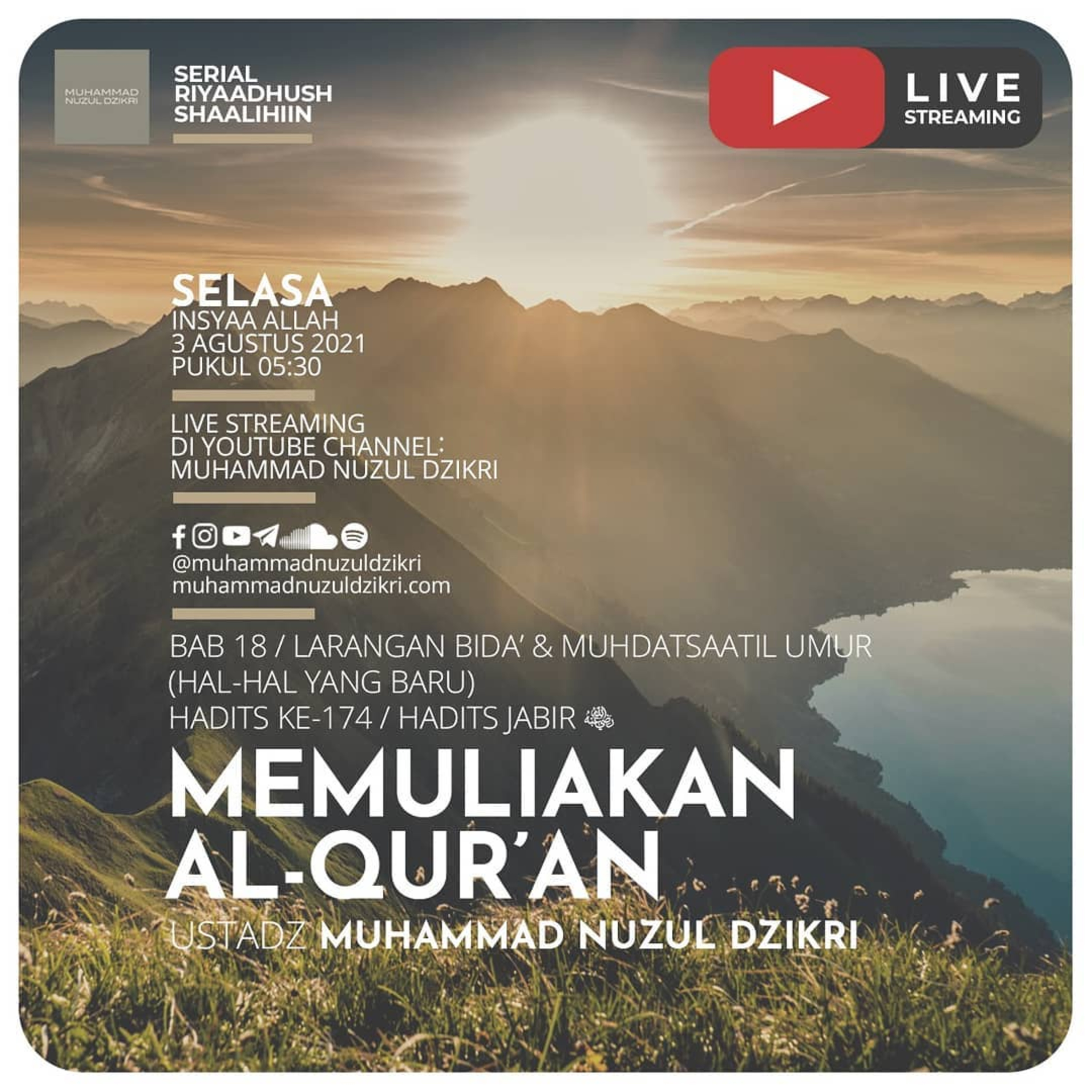 Riyaadhush Shaalihiin 449. "MEMULIAKAN AL-QUR'AN"