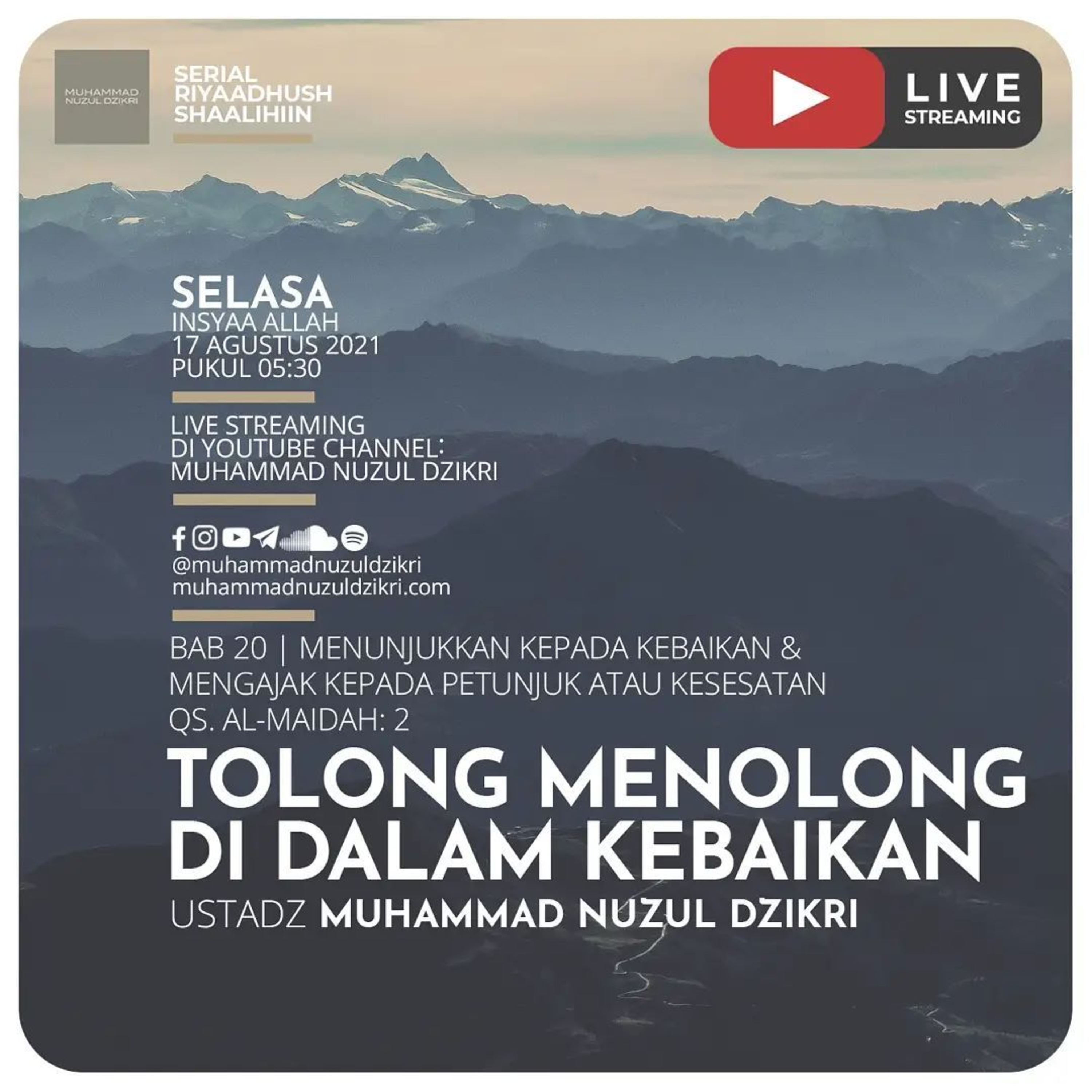Riyaadhush Shaalihiin 463. "TOLONG MENOLONG DALAM KEBAIKAN"