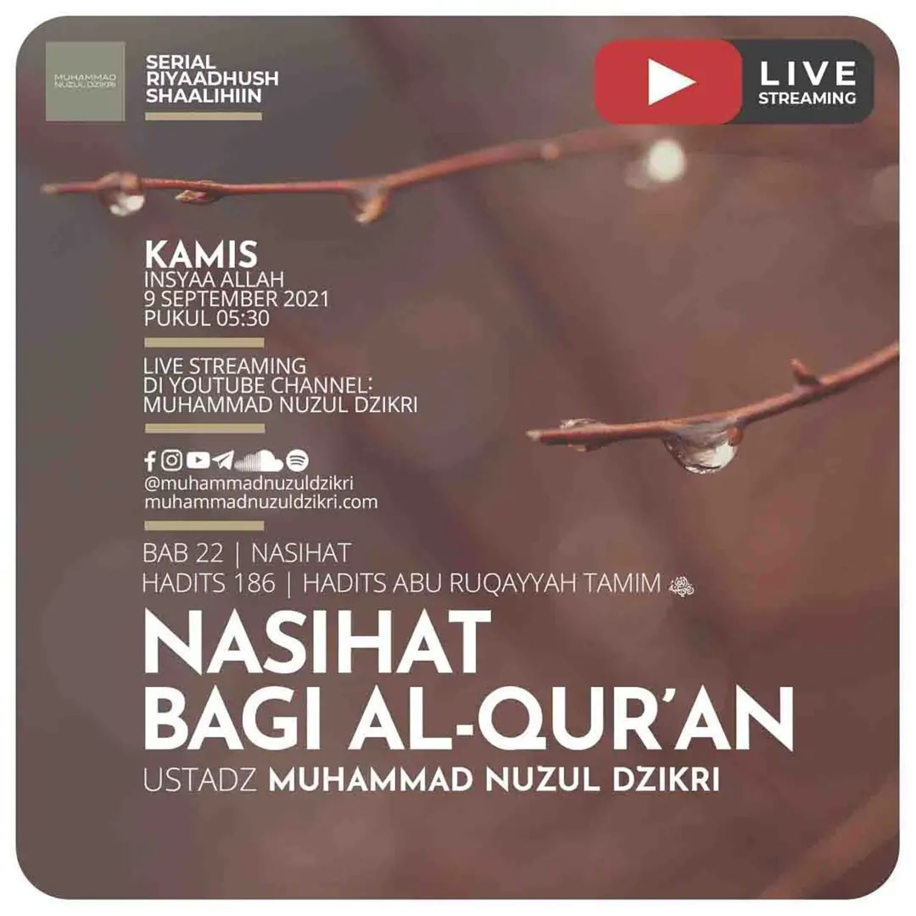 Riyaadhush Shaalihiin 486. "NASIHAT BAGI AL-QUR'AN"