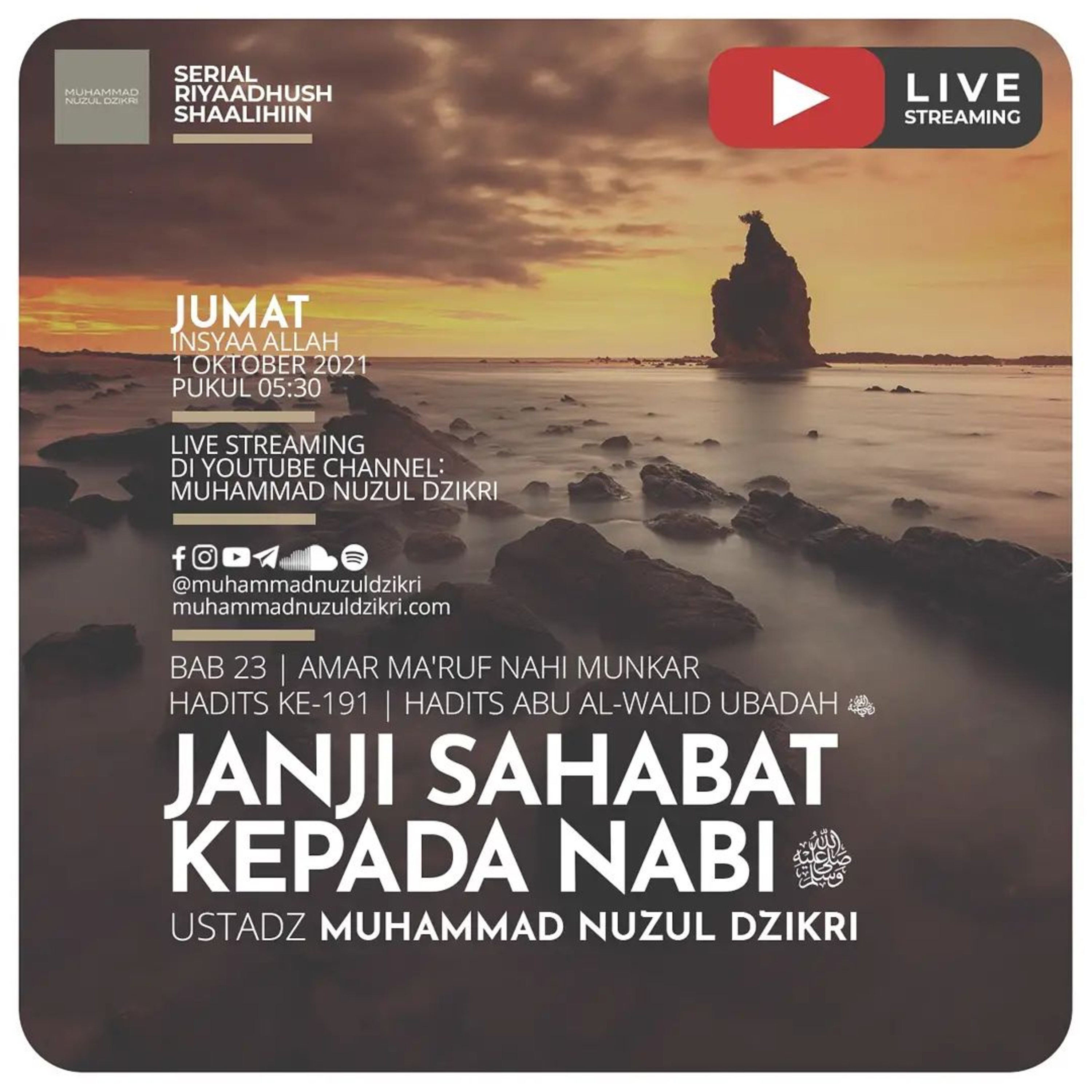 Riyaadhush Shaalihiin 508. "JANJI SAHABAT NABI ﷺ"
