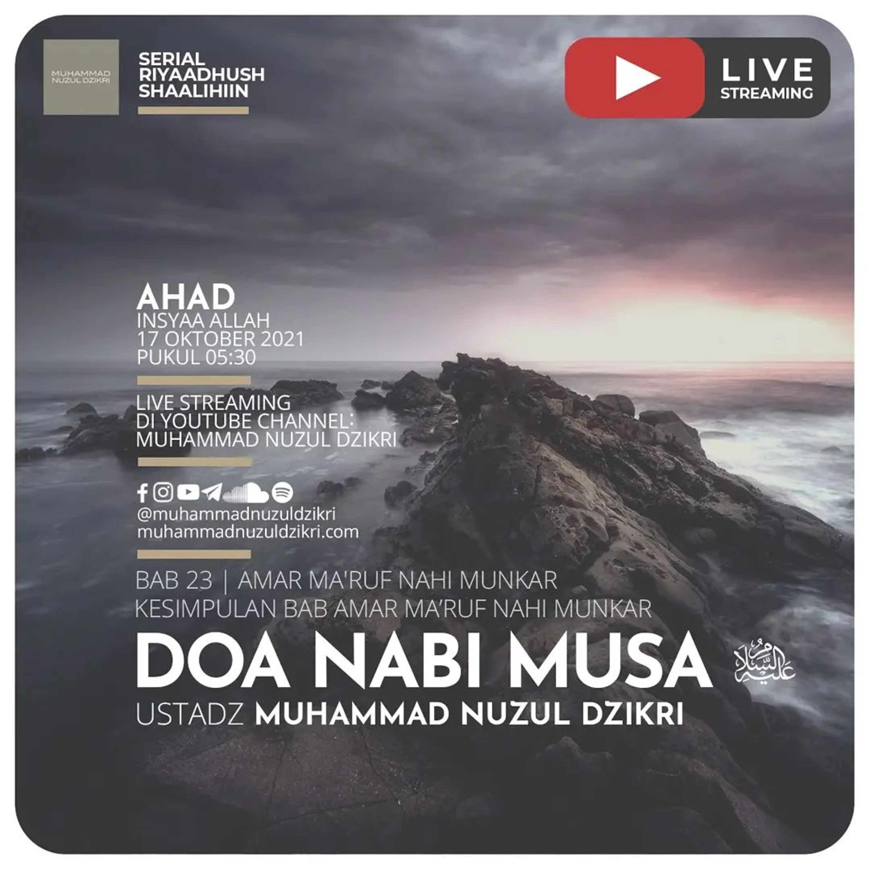 Riyaadhush Shaalihiin 524. "DOA NABI MUSA ALAIHISSALAM"