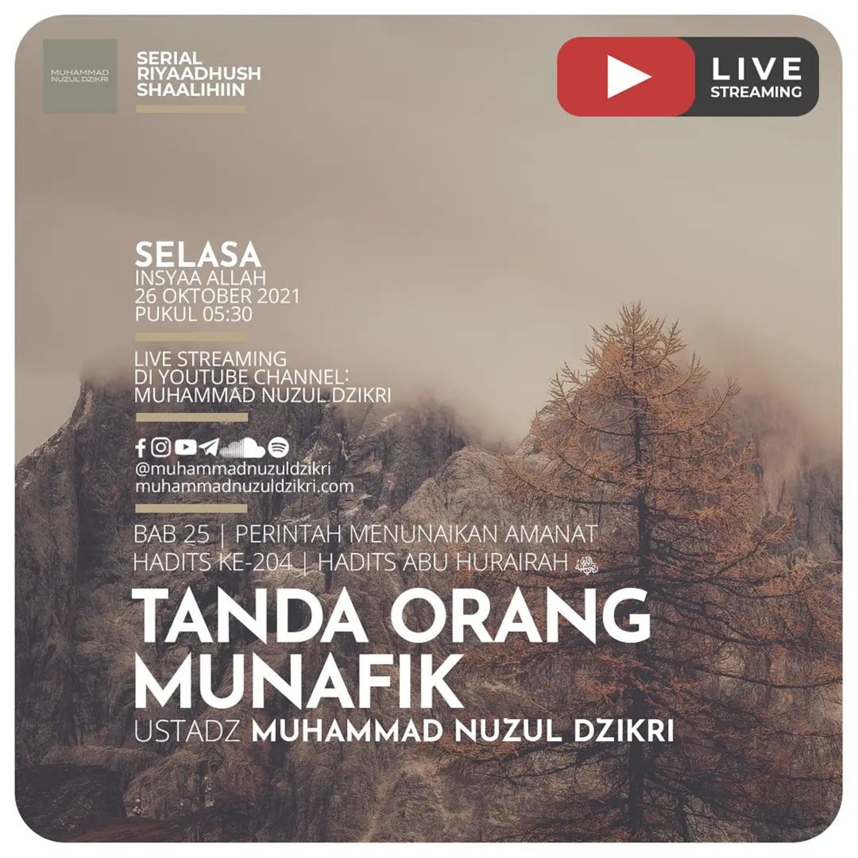 Riyaadhush Shaalihiin 533. "TANDA ORANG MUNAFIK" 