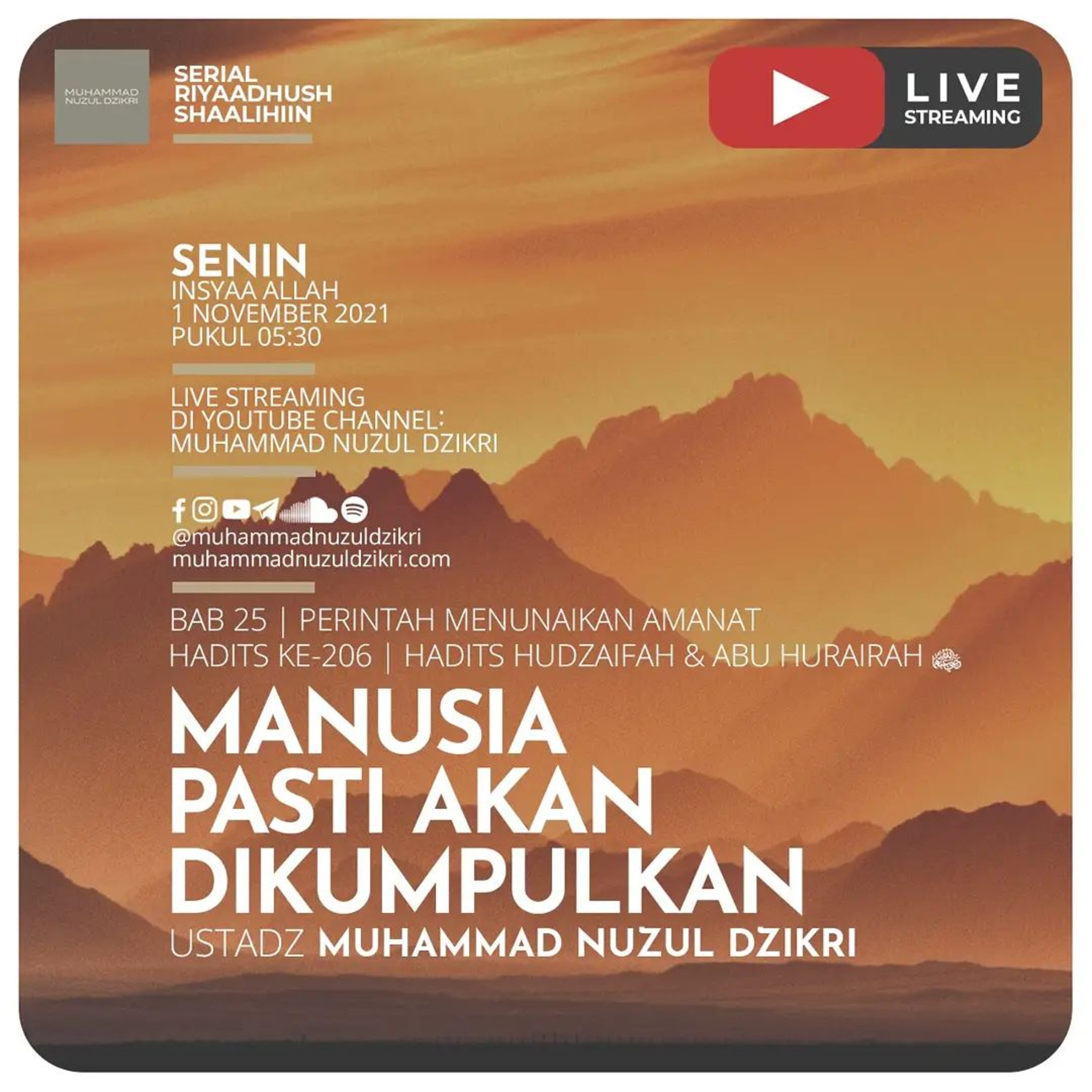 Riyaadhush Shaalihiin 539. "MANUSIA PASTI AKAN DIKUMPULKAN" 