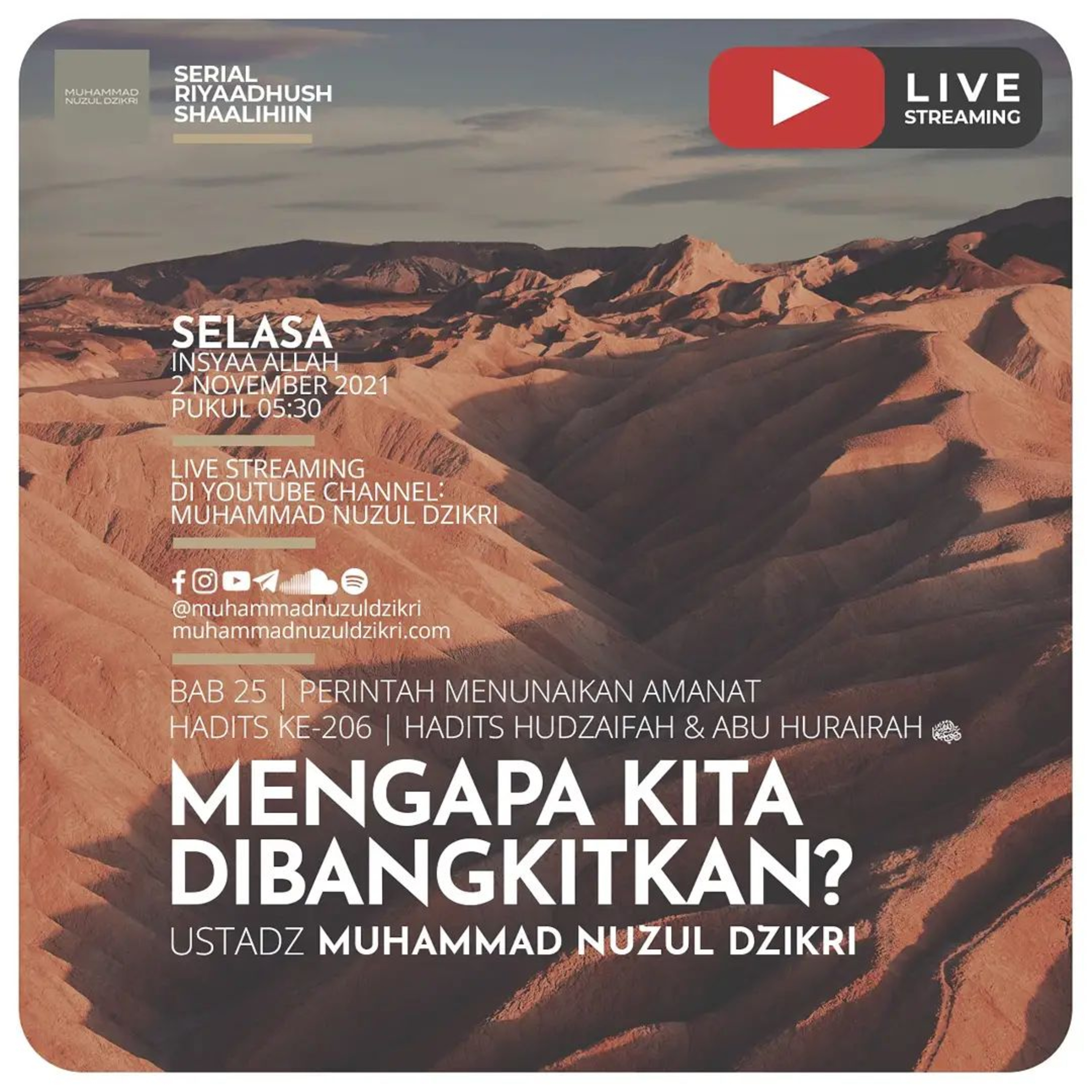 Riyaadhush Shaalihiin 540. "MENGAPA KITA DIBANGKITKAN?"