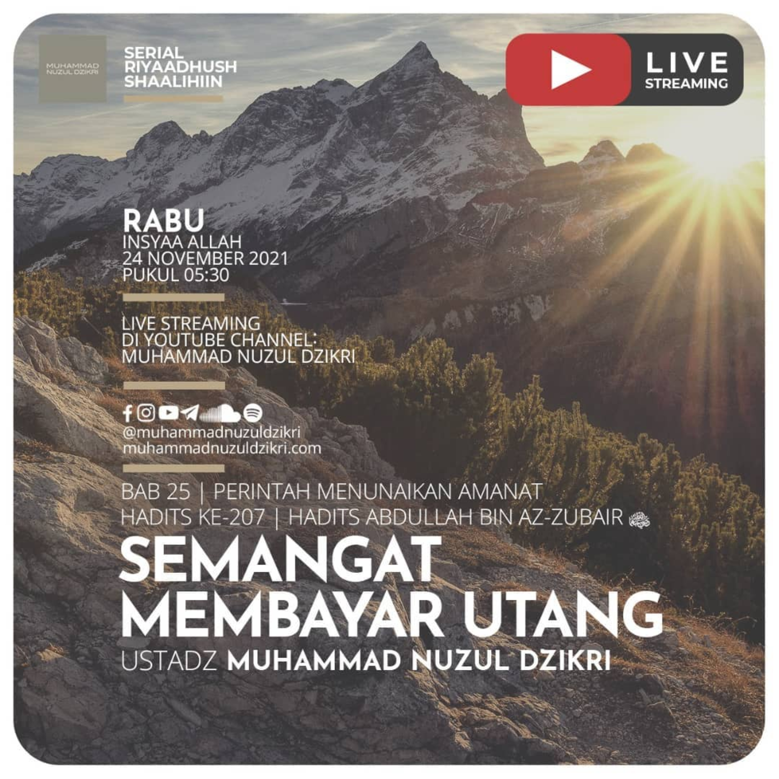 Riyaadhush Shaalihiin 562. "SEMANGAT MEMBAYAR UTANG"