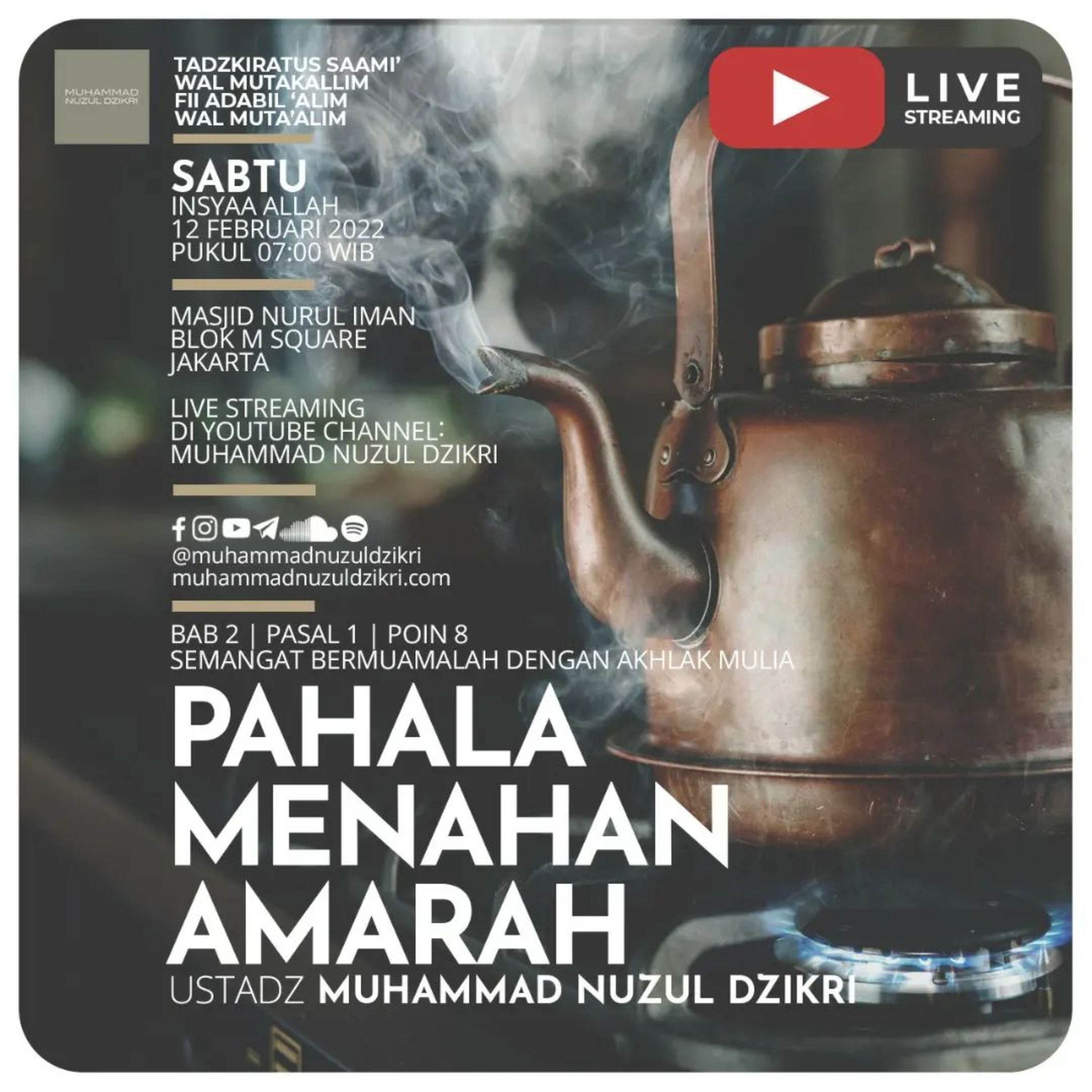 99. PAHALA MENAHAN AMARAH | Tadzkiratus Saami wal mutakallim Fii Adabil’Alim Wal Muta’alim