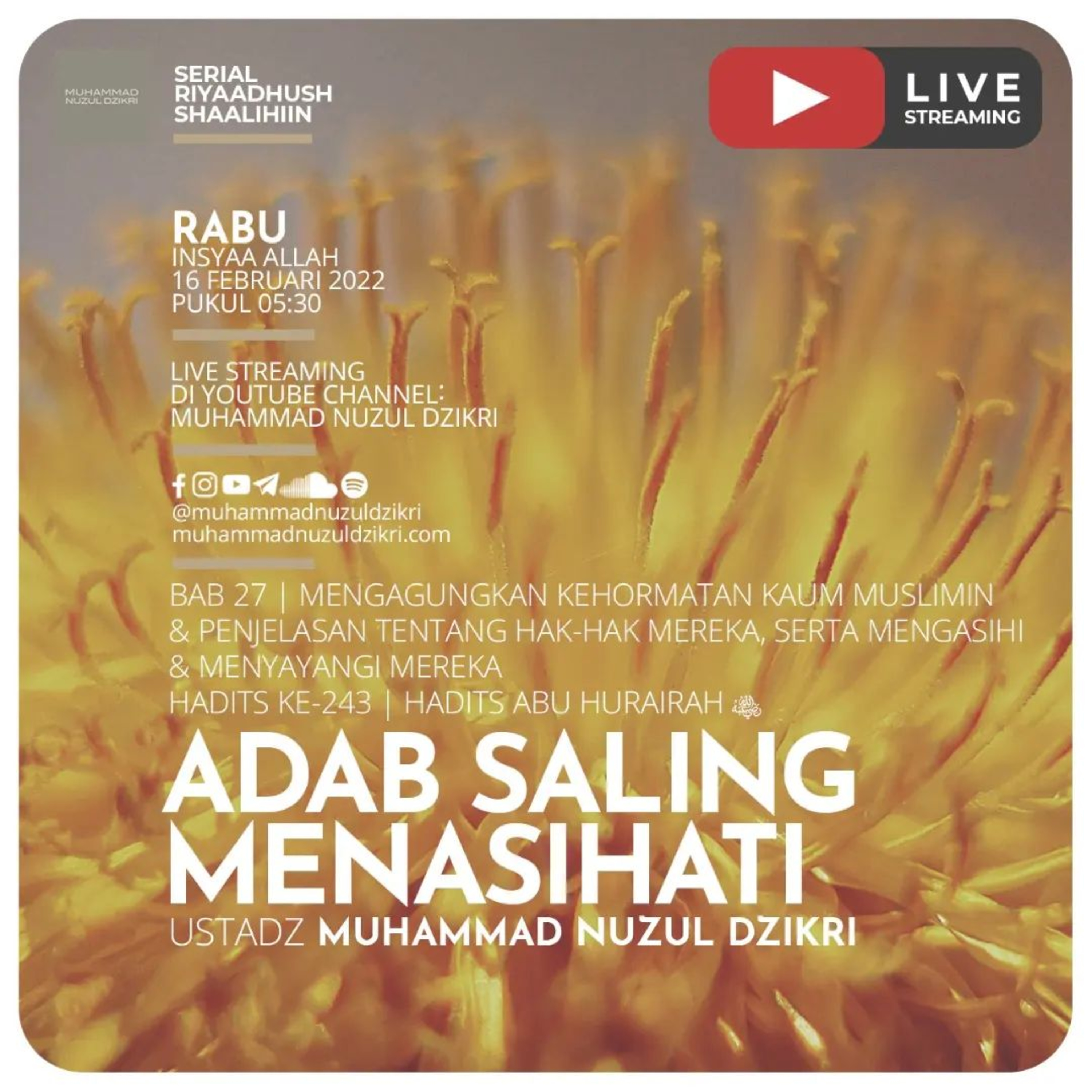 Riyaadhush Shaalihiin 647. "ADAB SALING MENASIHATI"