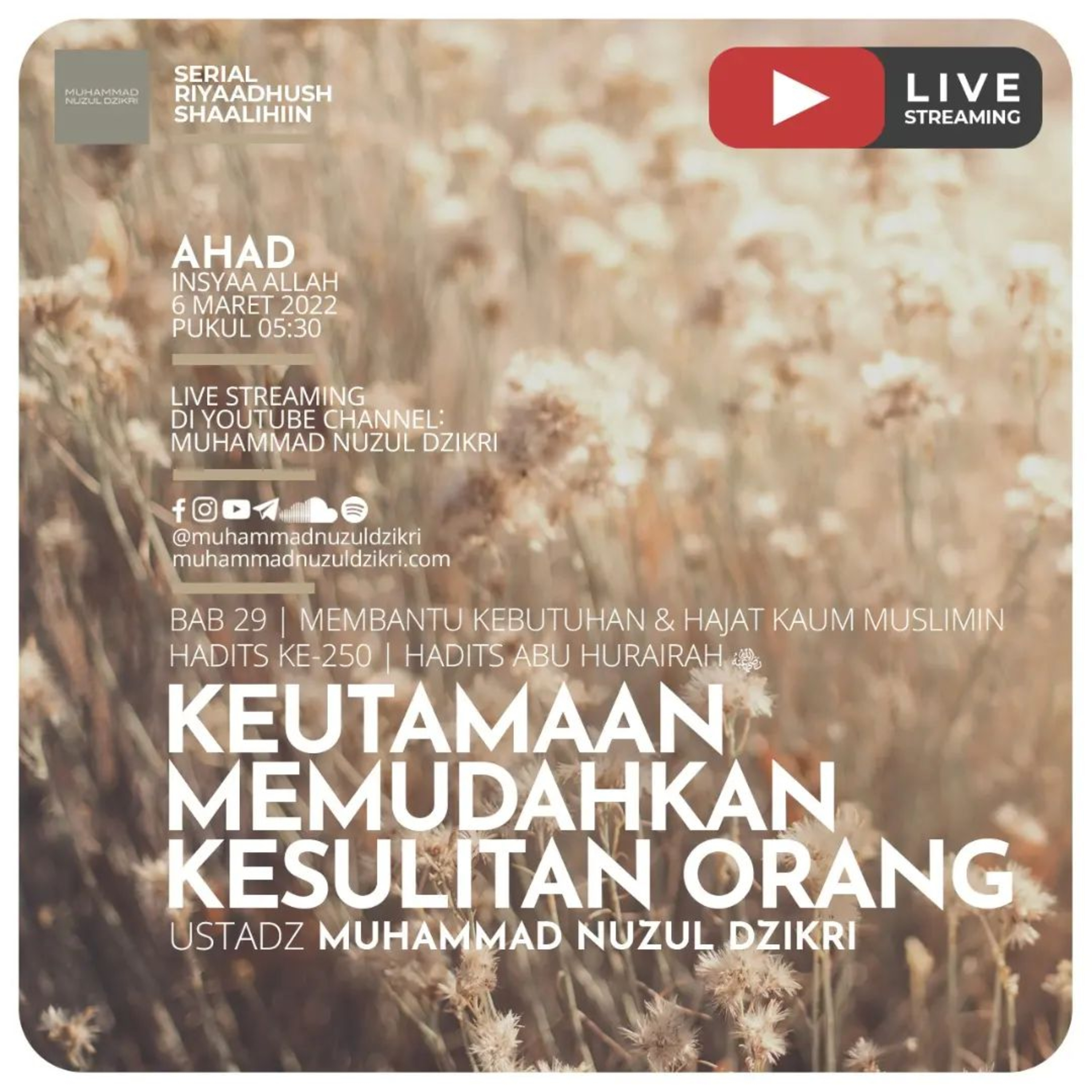 Riyaadhush Shaalihiin 665. "KEUTAMAAN MEMUDAHKAN KESULITAN ORANG"