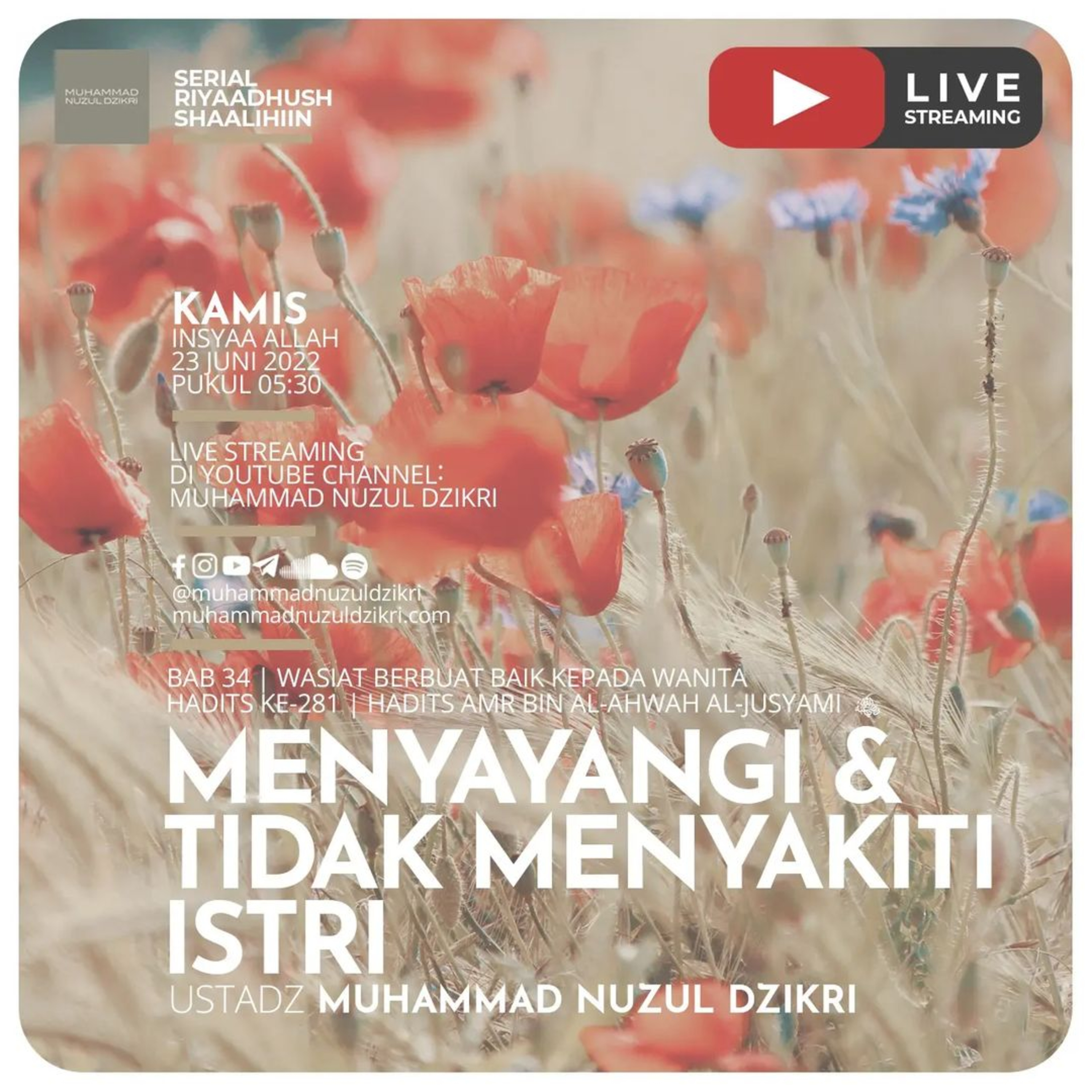 Riyaadush Shaalihiin 763. "MENYAYANGI & TIDAK MENYAKITI ISTRI"