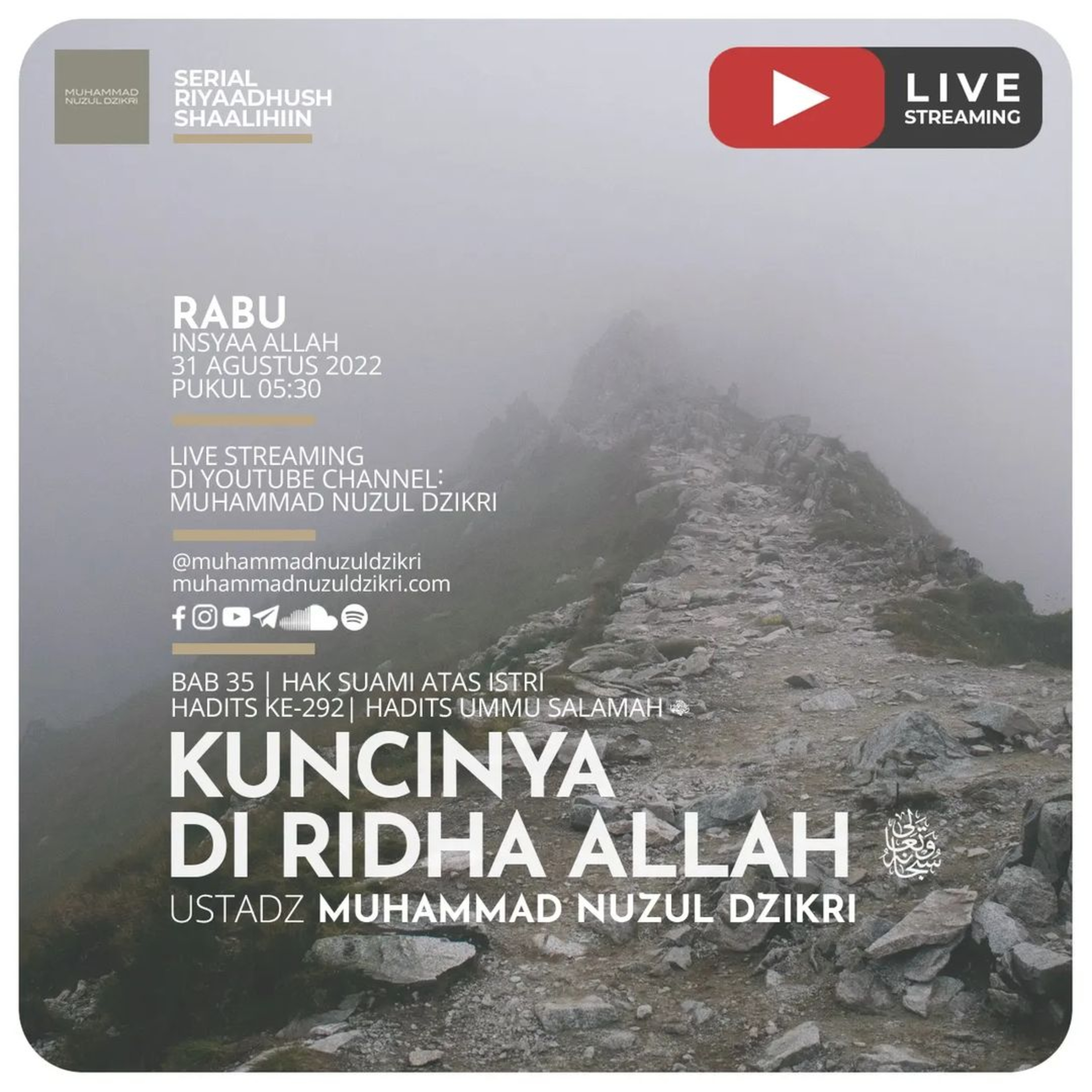 Riyaadhush Shaalihiin 816. "KUNCINYA DI RIDHA ALLAH"