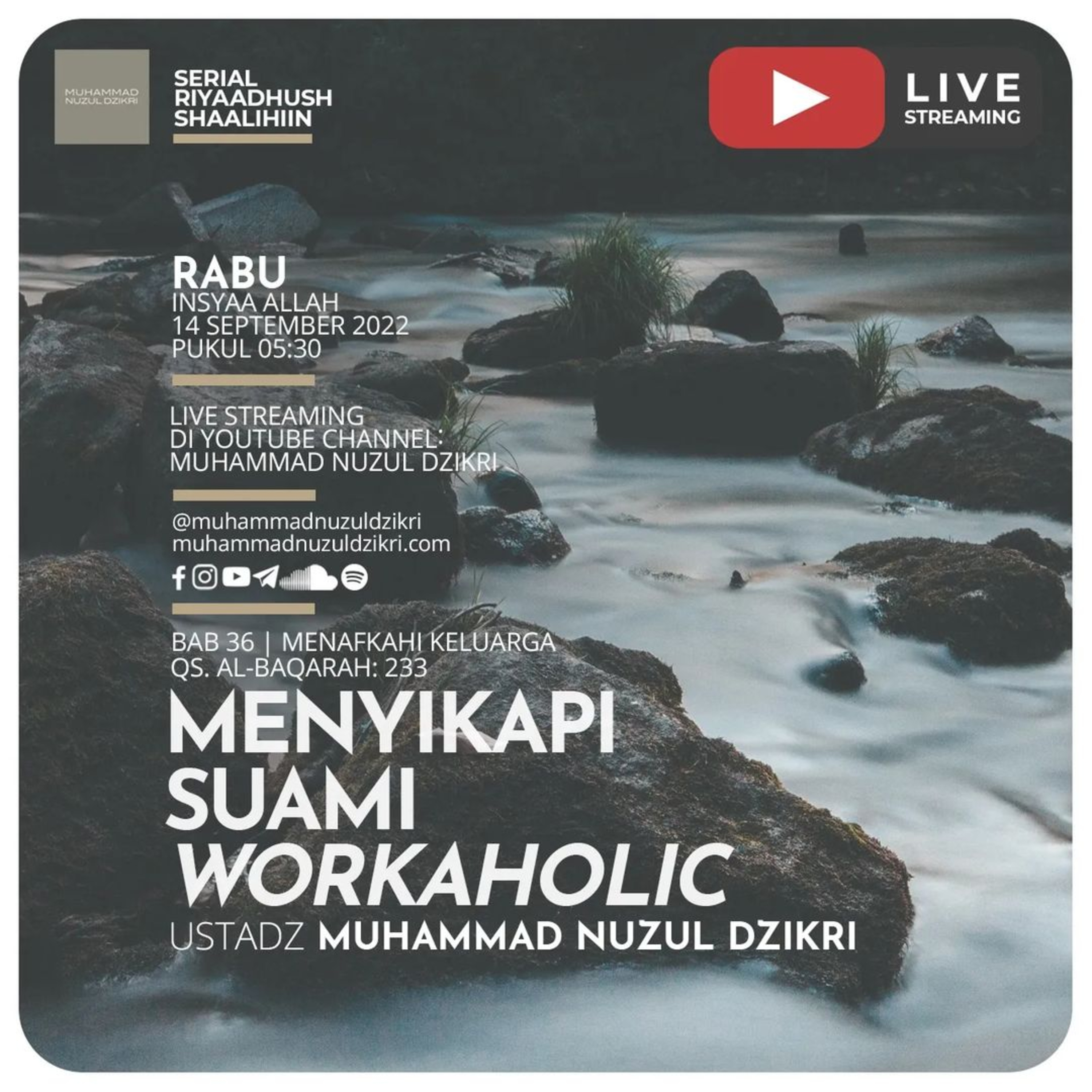 Riyaadush Shaalihiin 830. "MENYIKAPI SUAMI WORKAHOLIC"