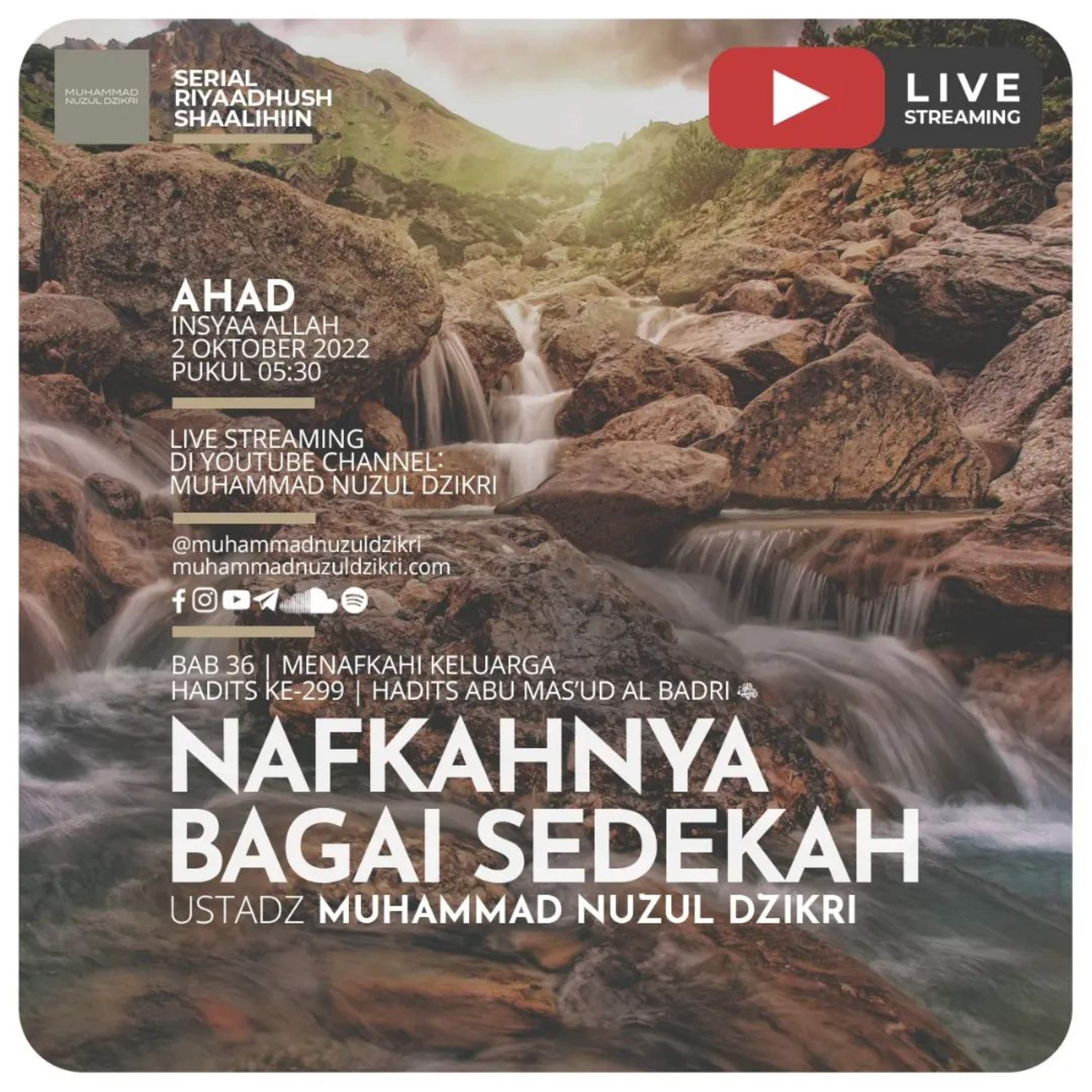 Riyaadush Shaalihiin 848. "NAFKAHNYA BAGAI SEDEKAH"