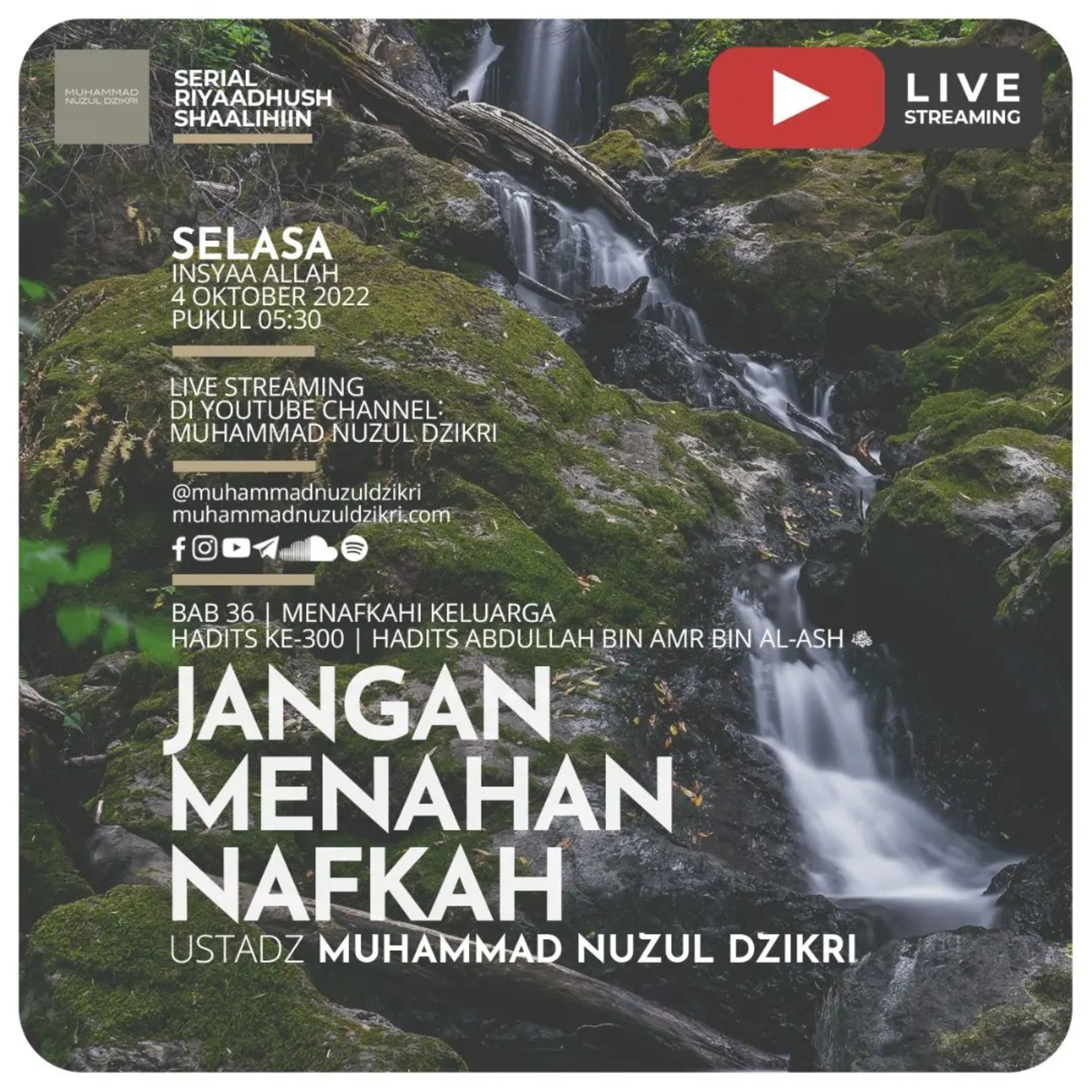 Riyaadush Shaalihiin 850. "JANGAN MENAHAN NAFKAH"