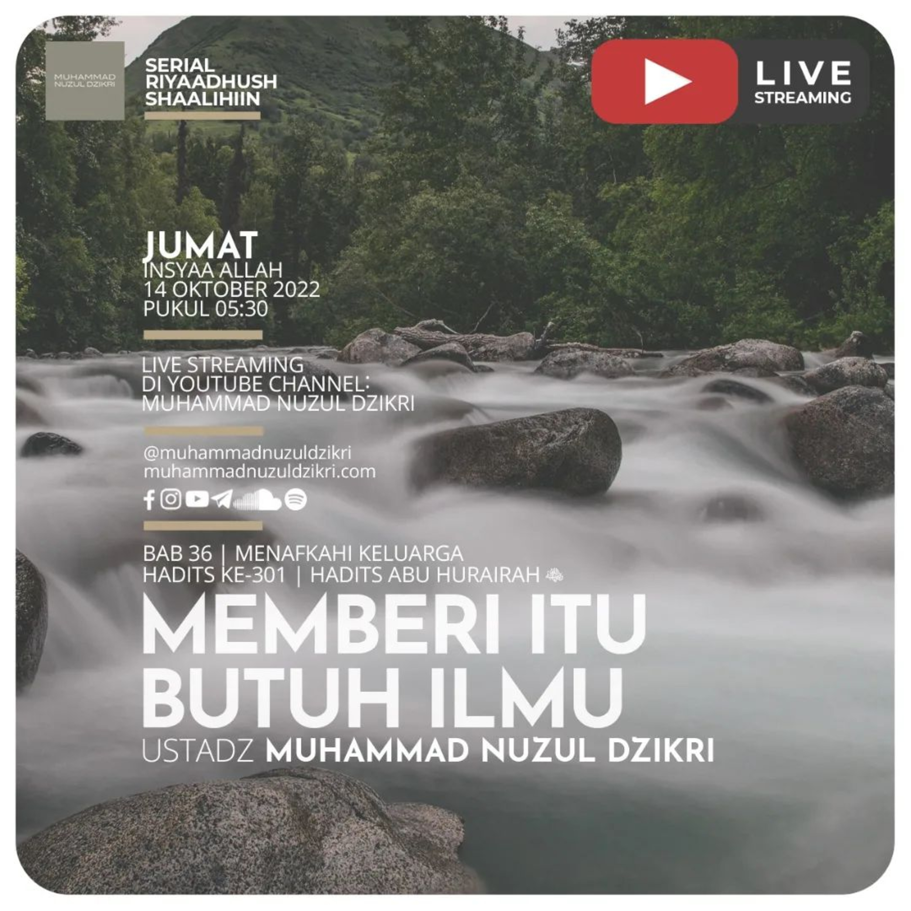 Riyaadush Shaallihin 860. "MEMBERI ITU BUTUH ILMU"