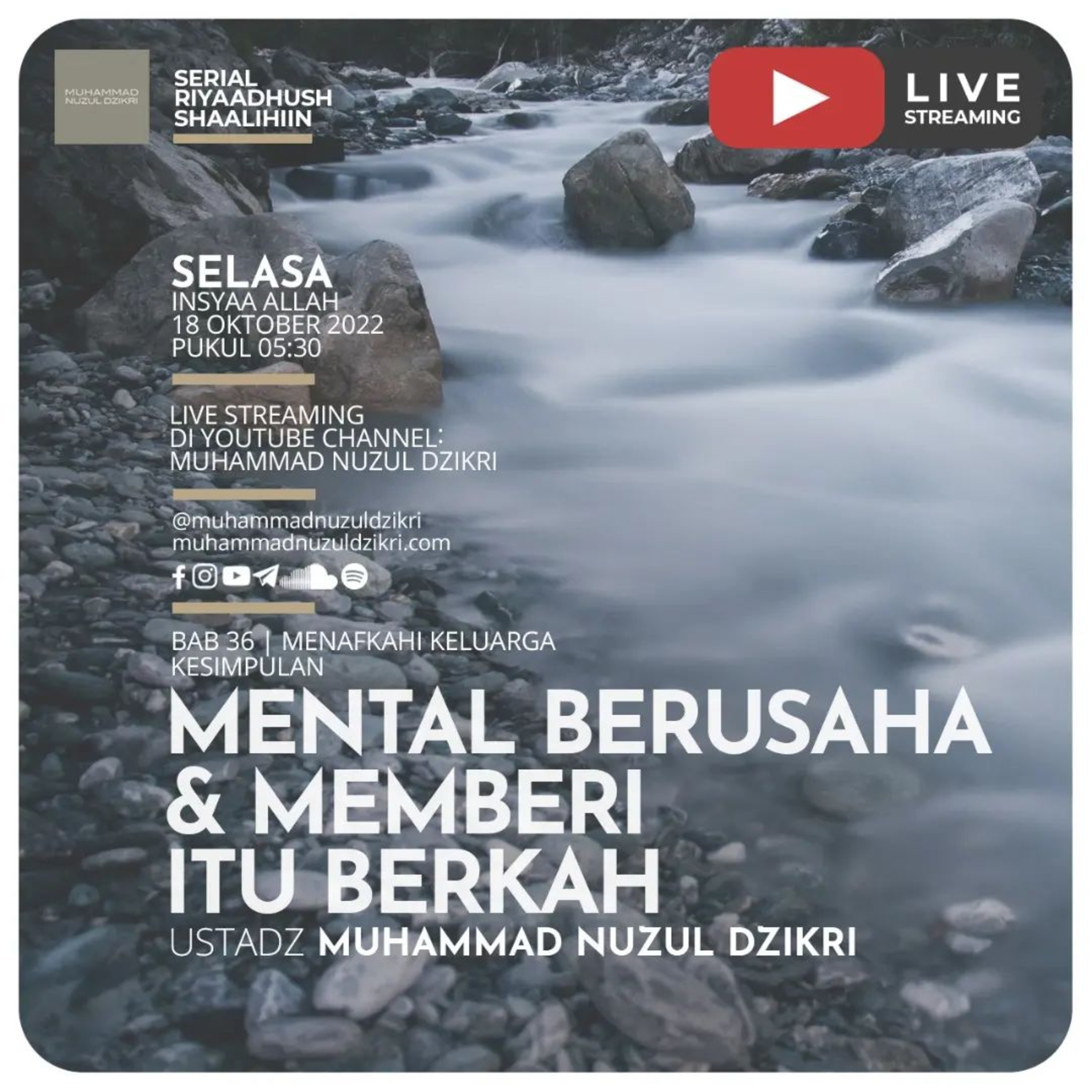 Riyaadush Shaallihin 864. "MENTAL BERUSAHA & MEMBERI ITU BERKAH"