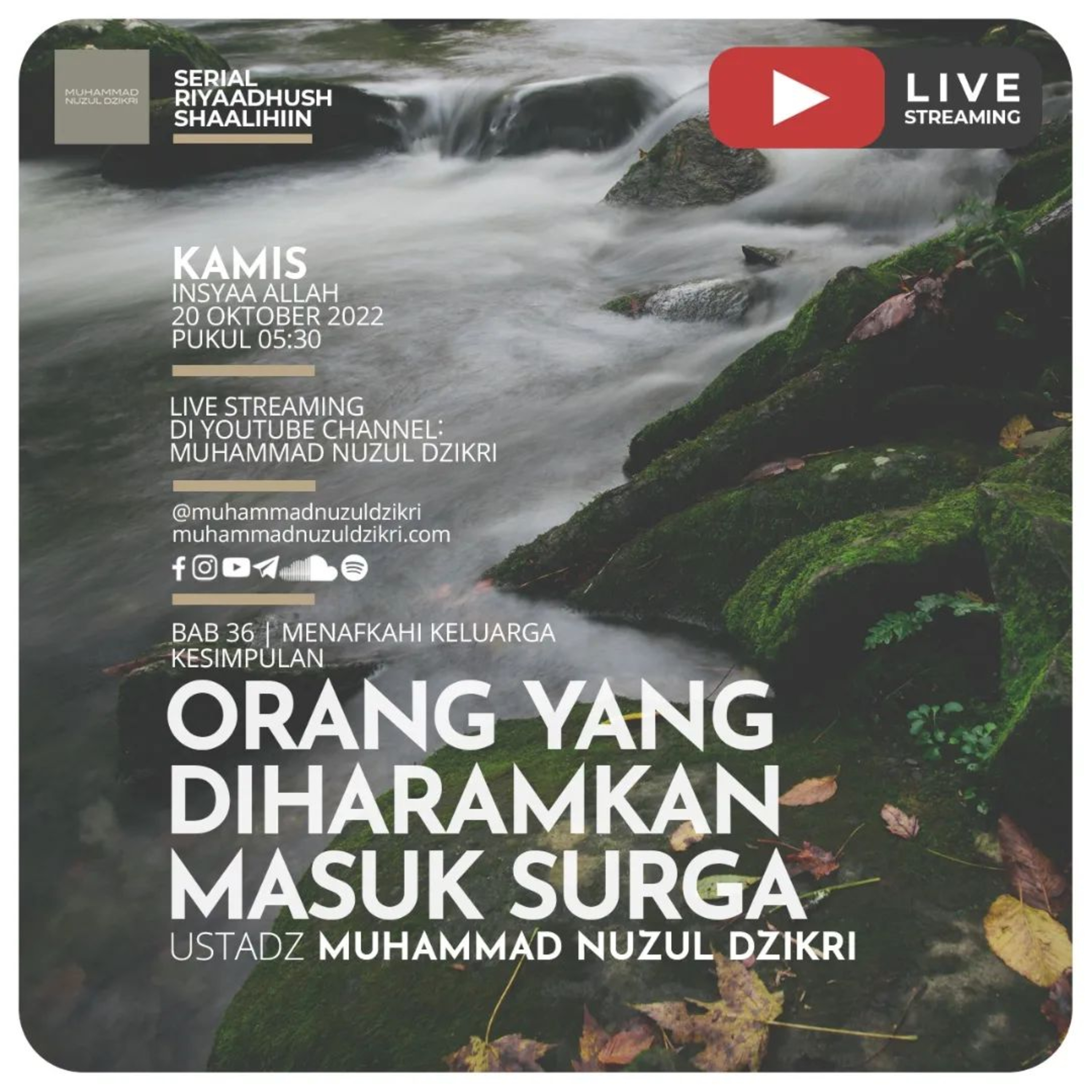 Riyaadush Shaallihin 866. "ORANG YANG DIHARAMKAN MASUK SURGA"