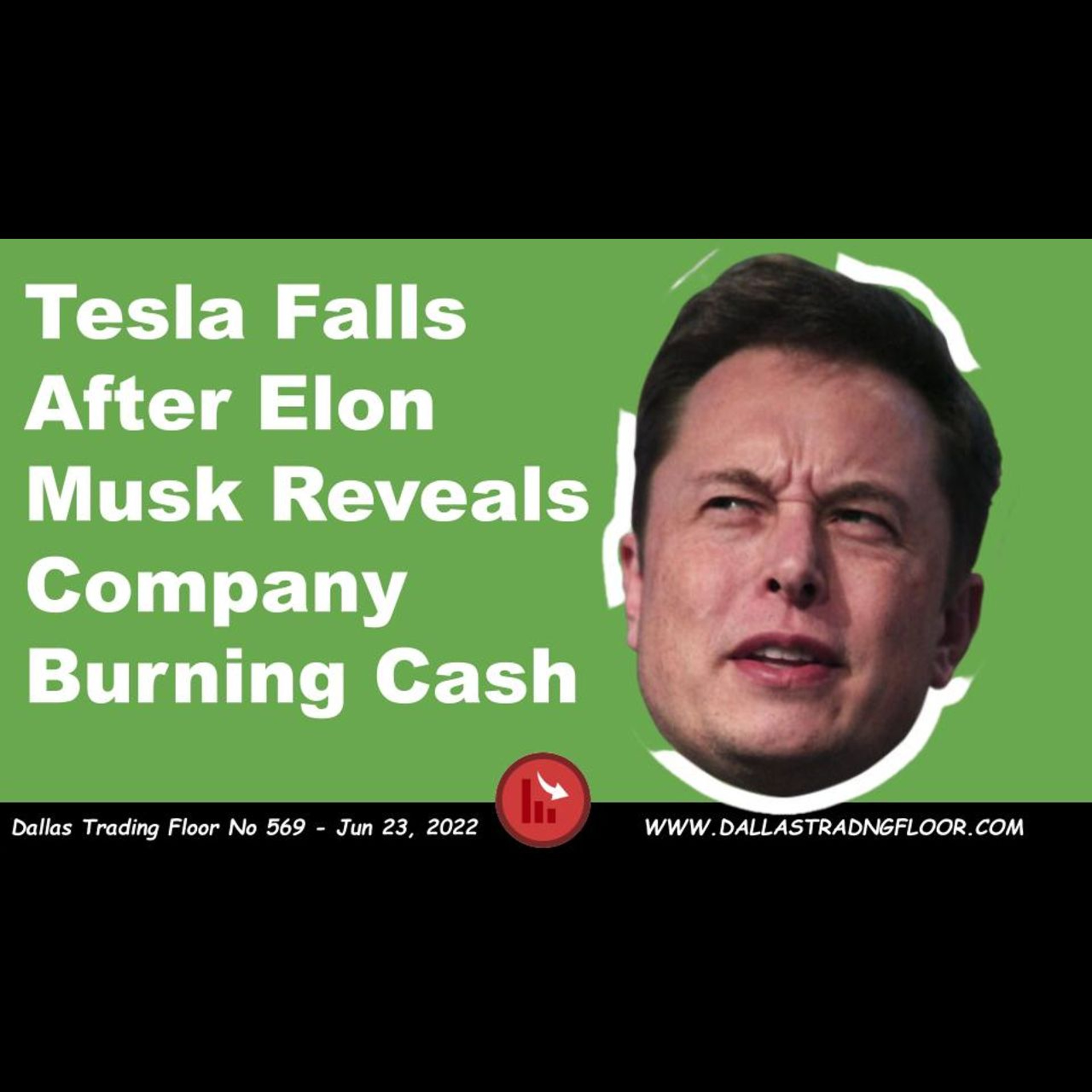 Tesla Falls After Elon Musk Reveals Company Burning Cash episode artwork