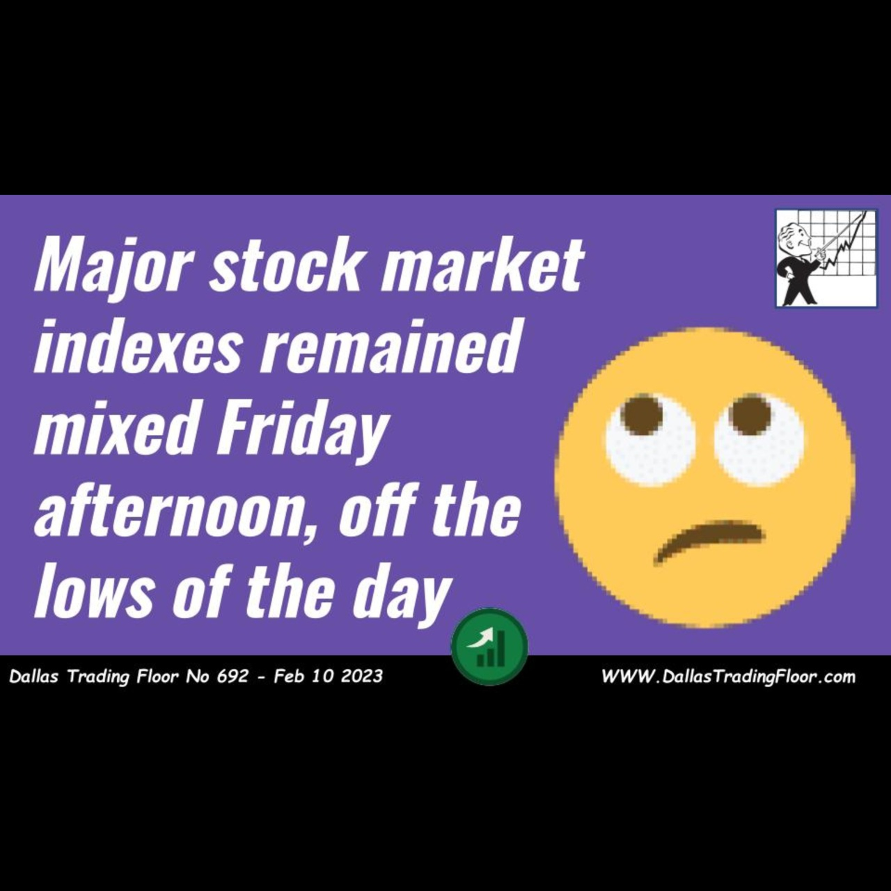 Major stock market indexes remained mixed Friday afternoon, off the lows of the day episode artwork