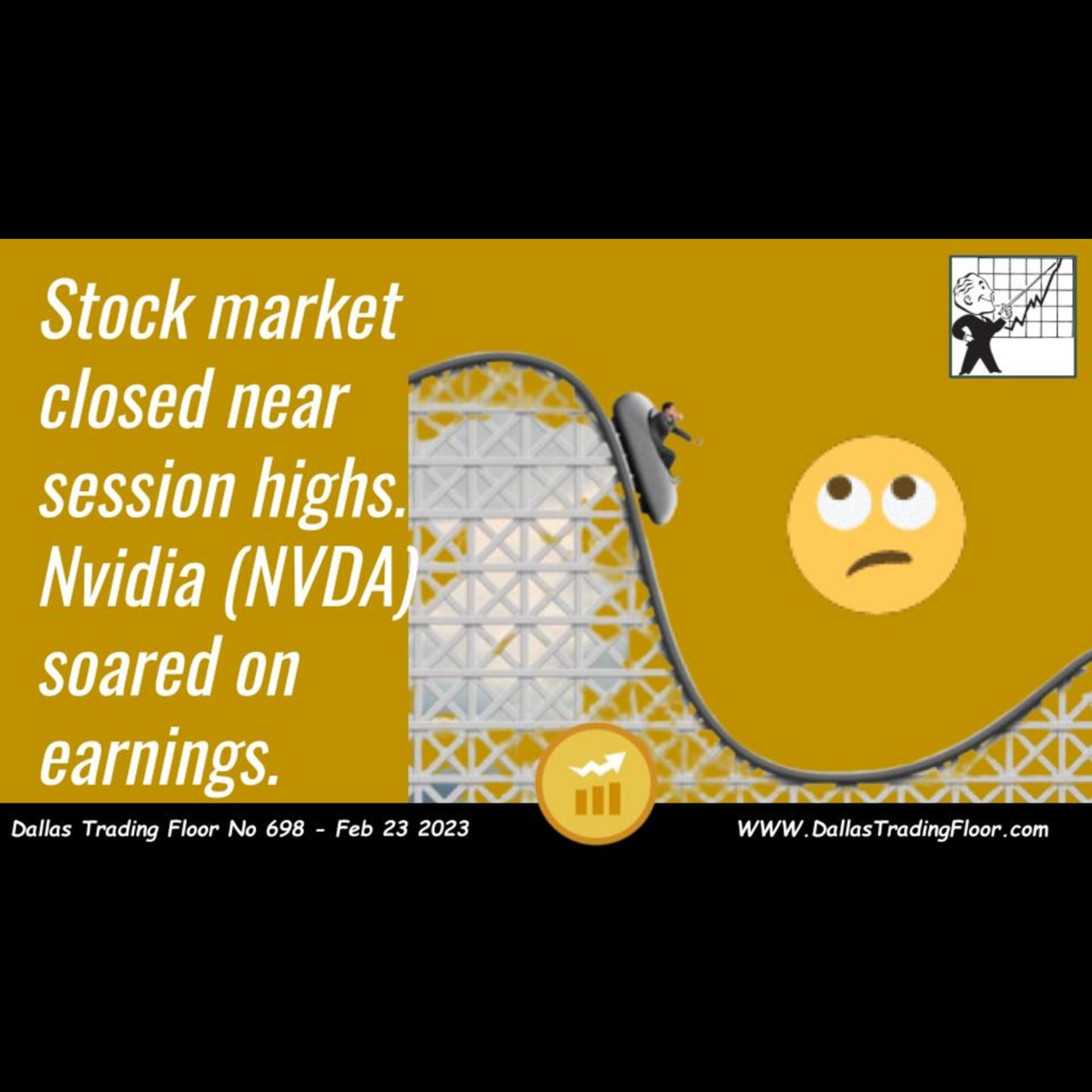 Stock market closed near session highs. Nvidia (NVDA) soared on earnings.  episode artwork