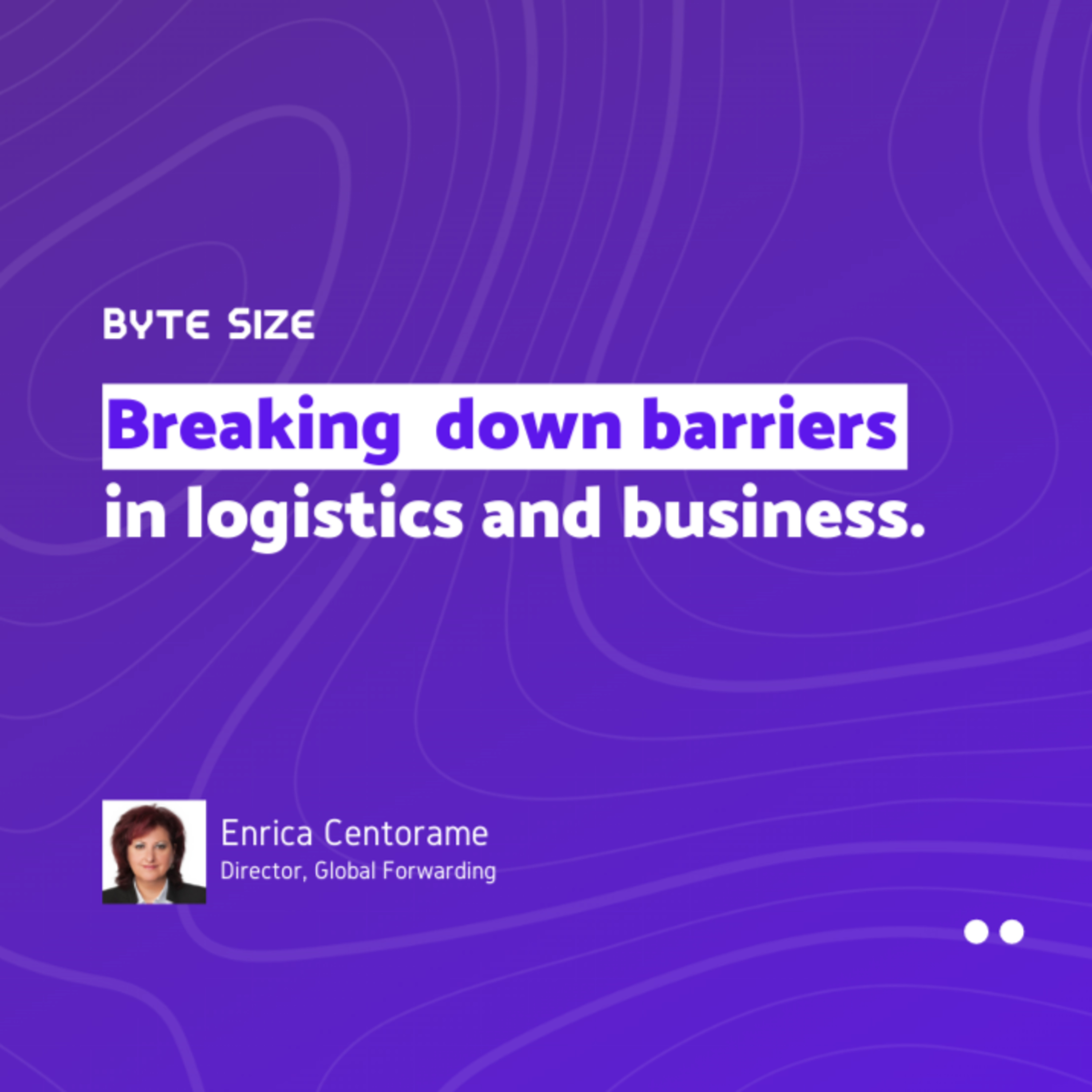 Breaking down barriers in logistics and business | Interview with Enrica Centorame episode artwork
