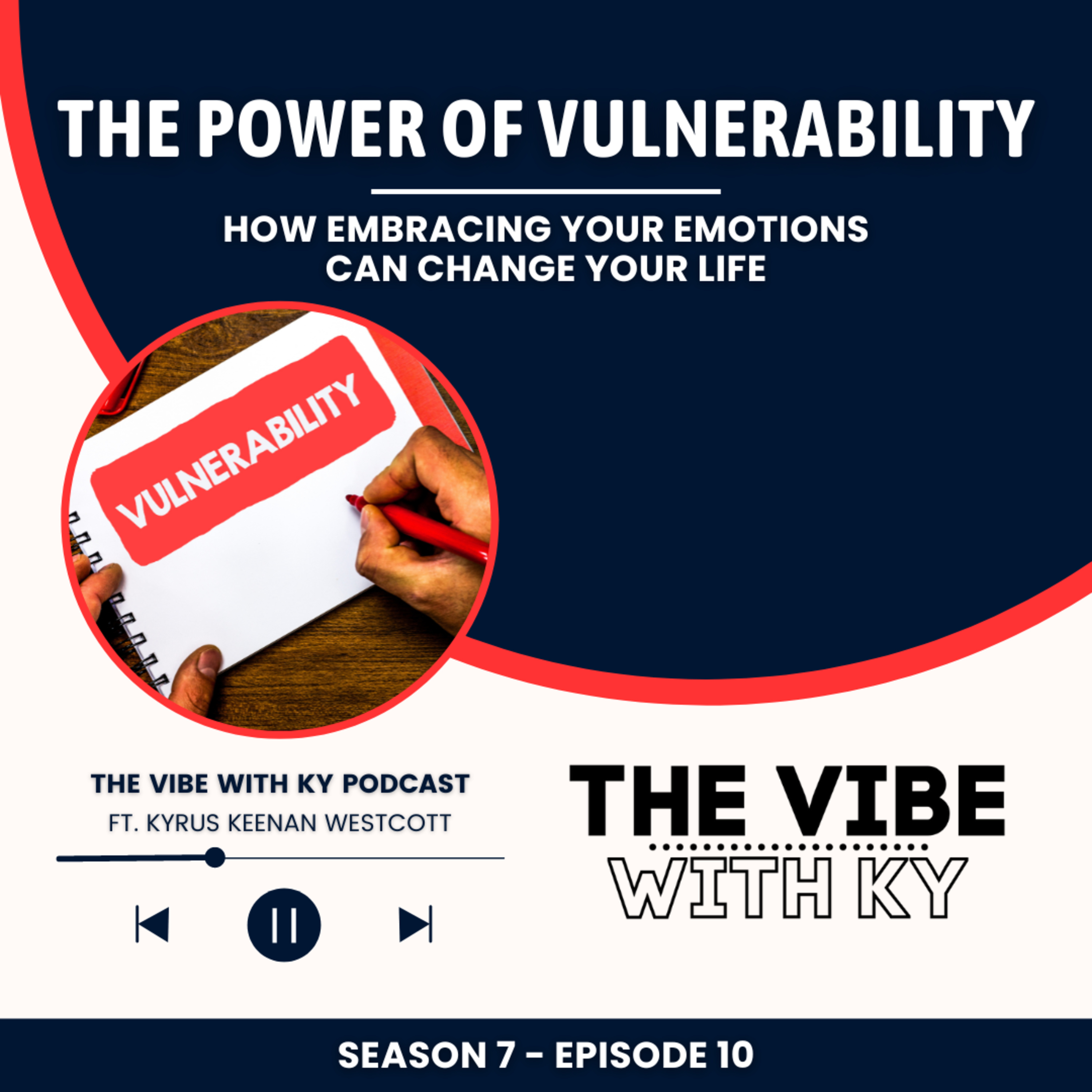S4-E8: "The Power of Vulnerability: How Embracing Your Emotions Can Change Your Life" | The Vibe With Ky Podcast episode artwork