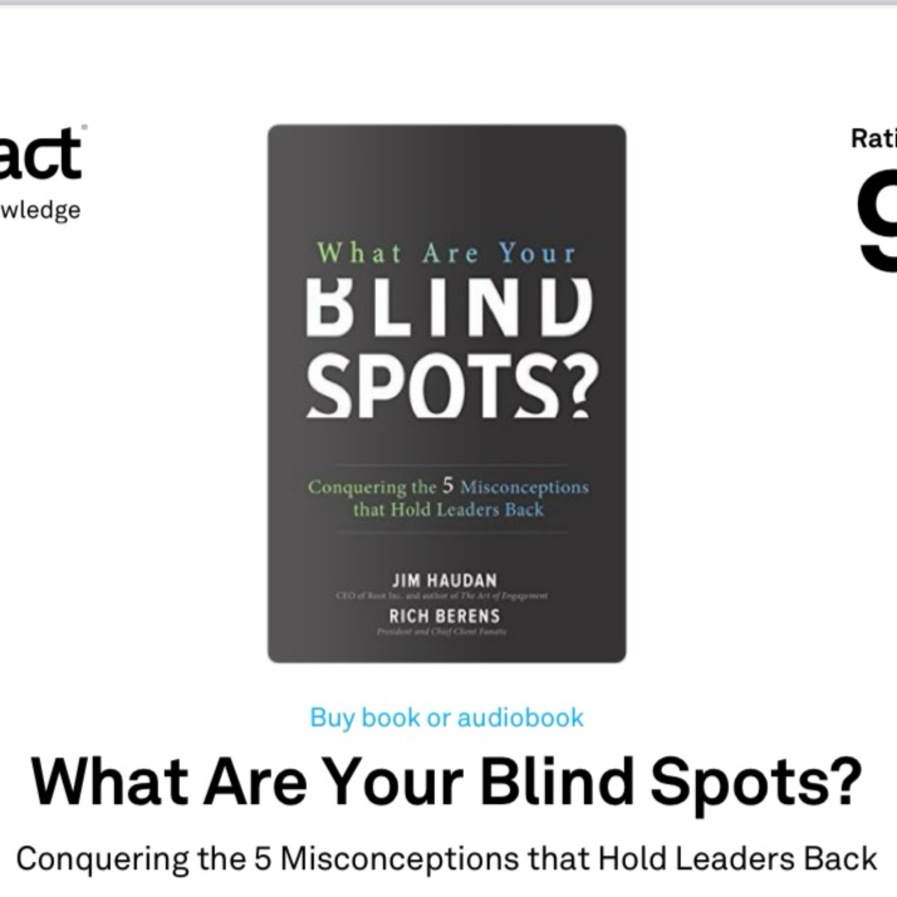 What Are Your Blind Spots? Conquering the 5 Misconceptions that Hold Leaders Back episode artwork