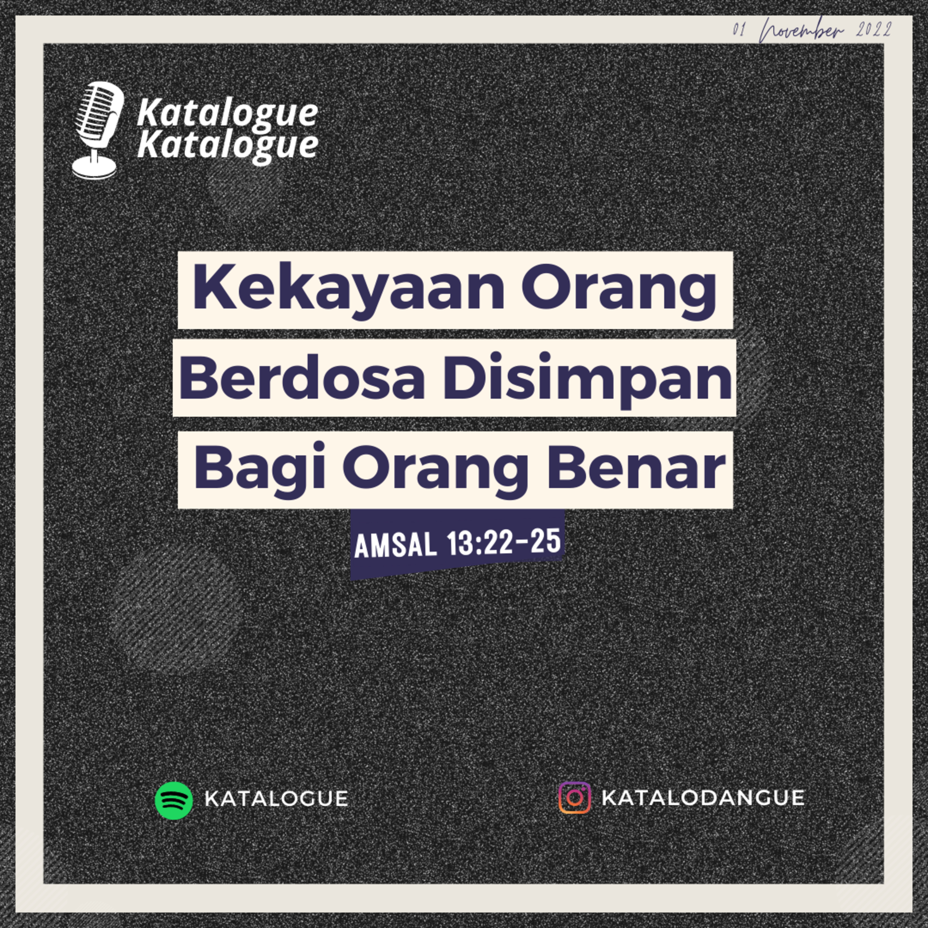 Kekayaan Orang Berdosa Disimpan Bagi Orang Benar episode artwork