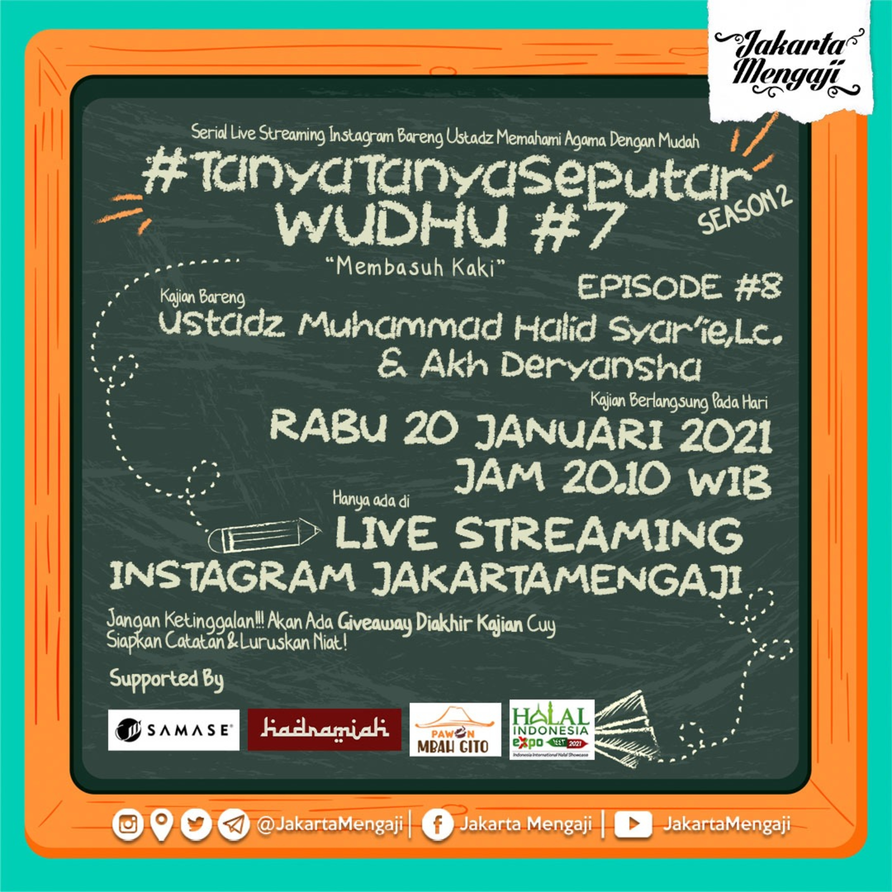 #TanyaTanyaSeputar Season 2 Eps 8 Wudhu #7 with Ustadz Muhammad Halid Syar'ie,Lc & Deryansha