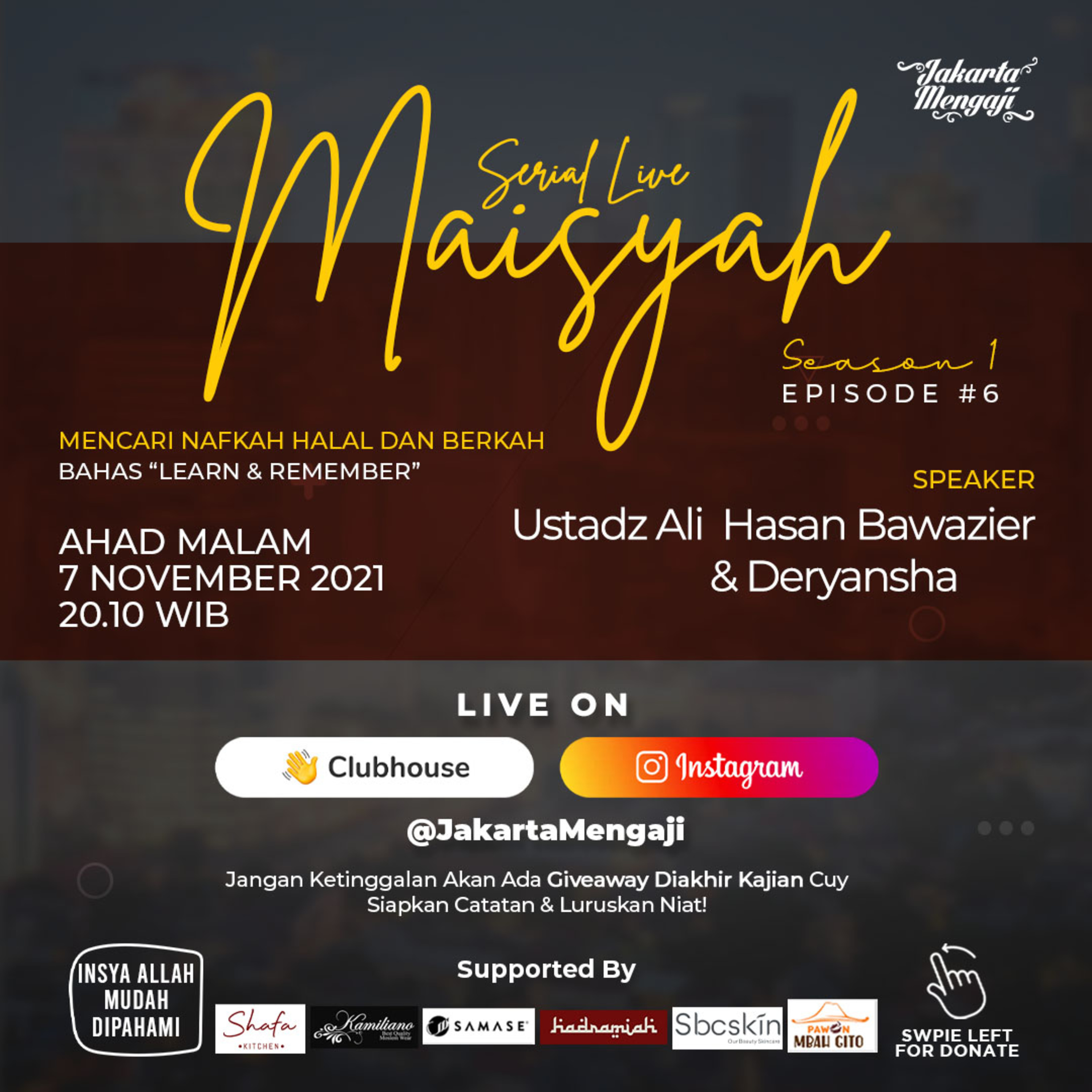 SERIAL LIVE JAKARTAMENGAJI