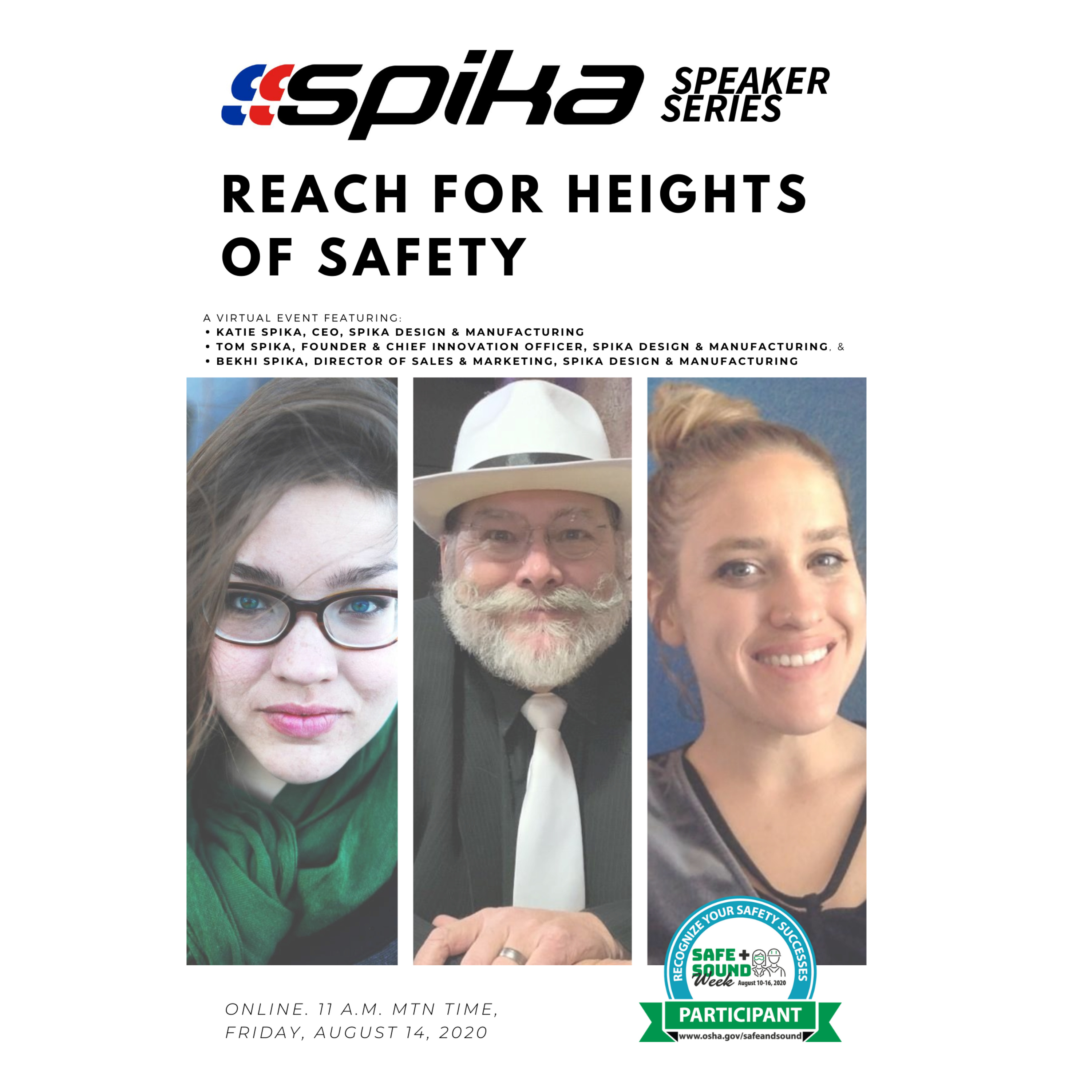 3 Lessons from OEM and MRO Users of Safety Stands - by SpikaMfg.com in an OSHA Safe+Sound Virtual Event on 08142020