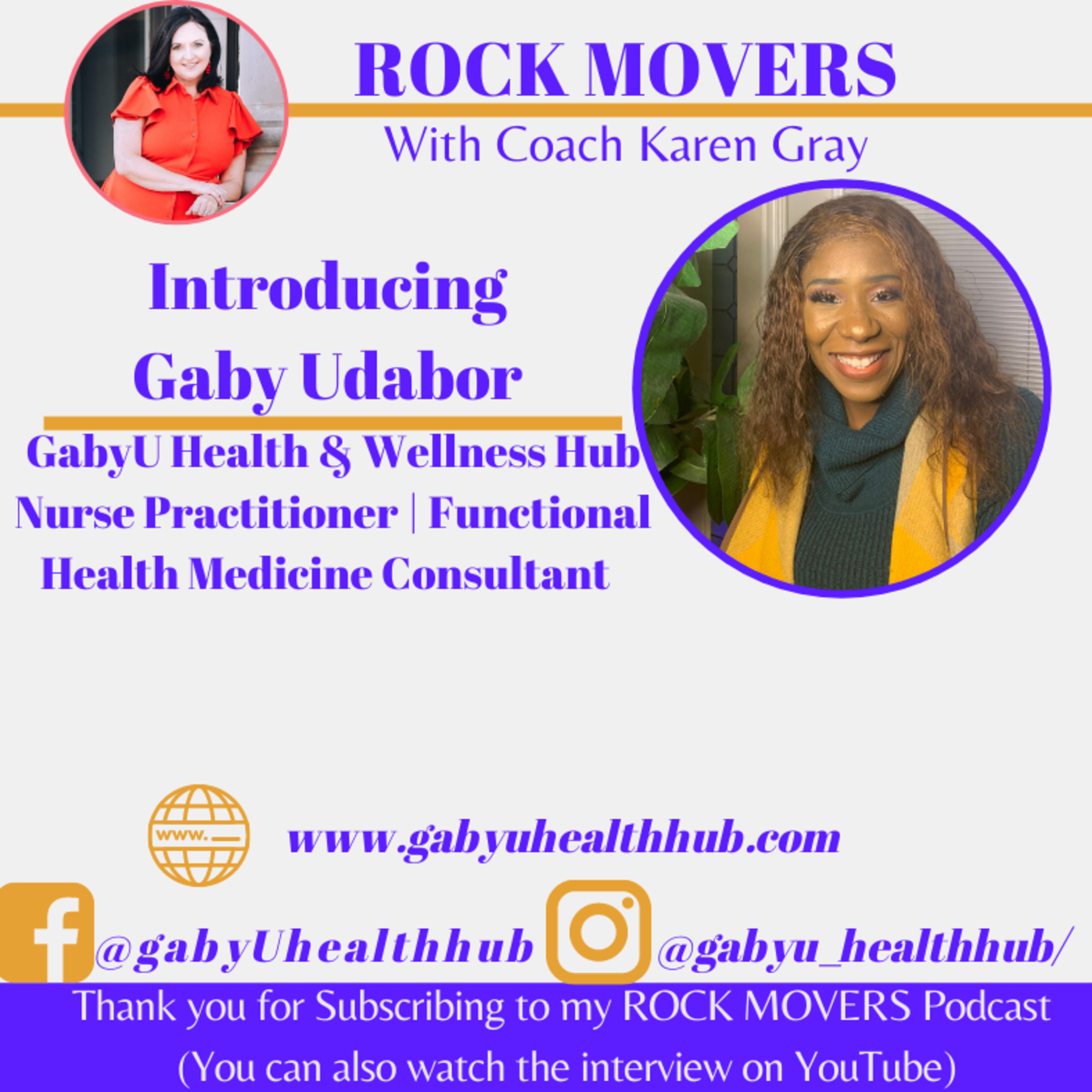 Gaby Udabor - Moving Rocks that get in the way of your health!