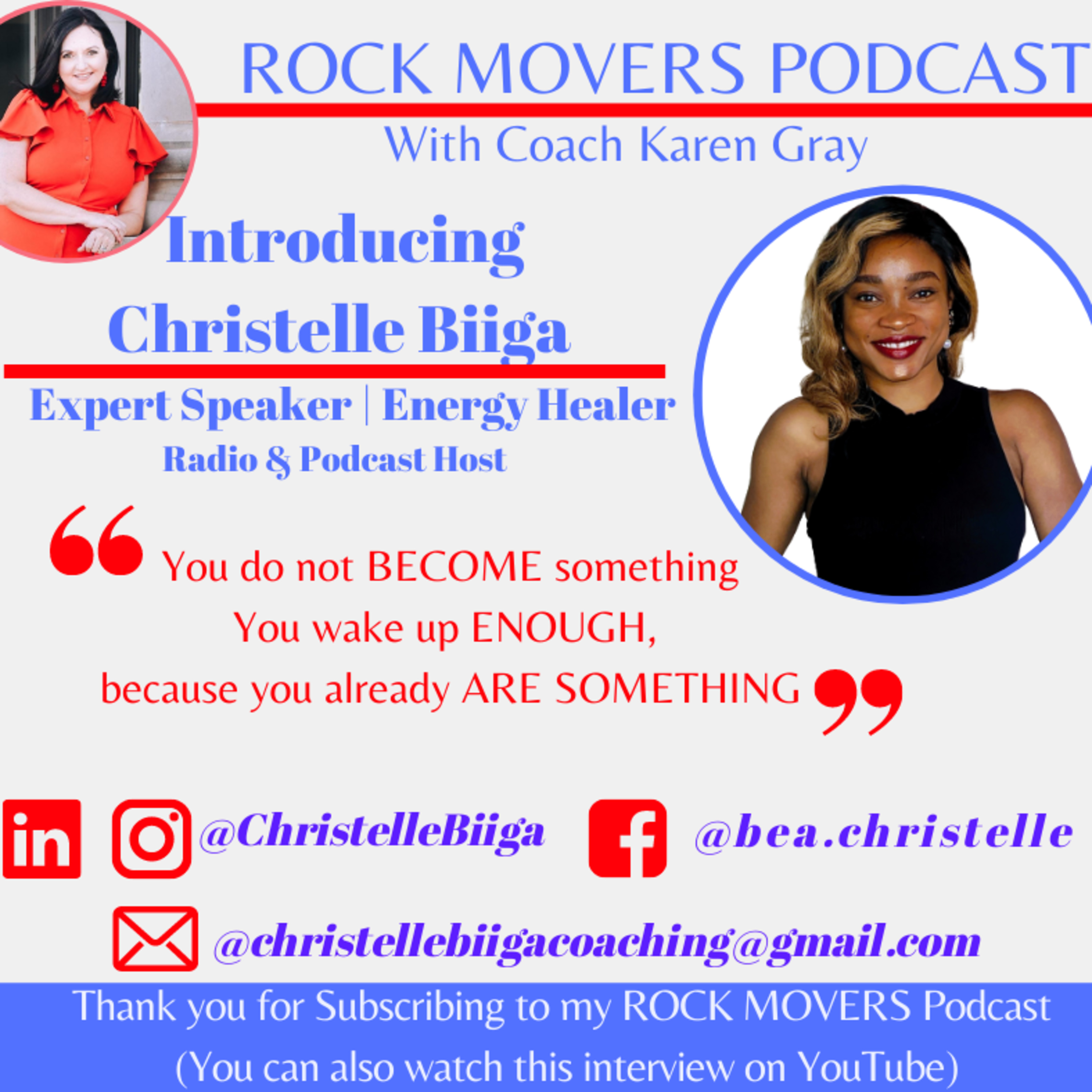 Christelle Biiga reminds us that "We wake up valuable!"