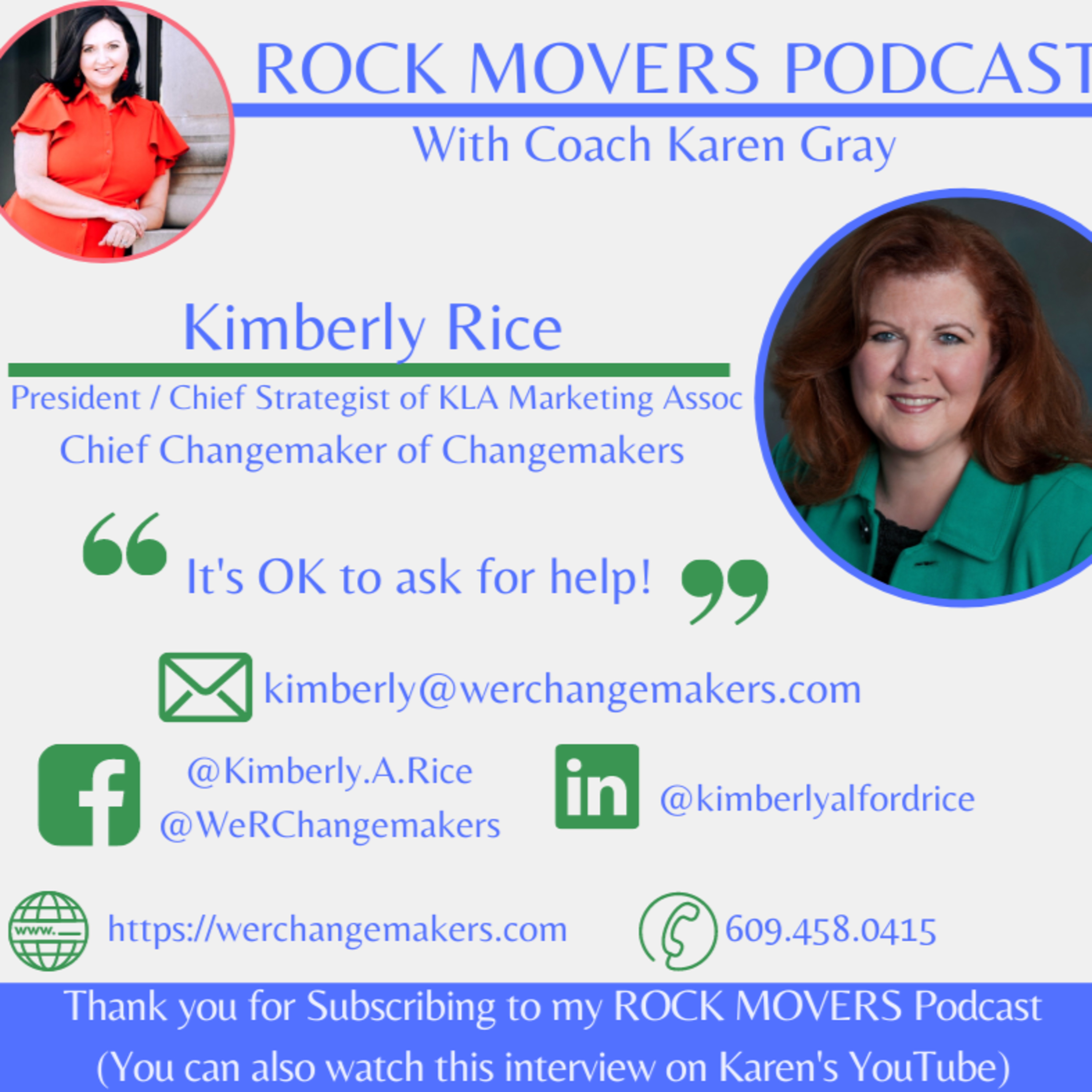 Kimberly Rice is changing the way women support each other by reminding us that it's OK to ask for help!