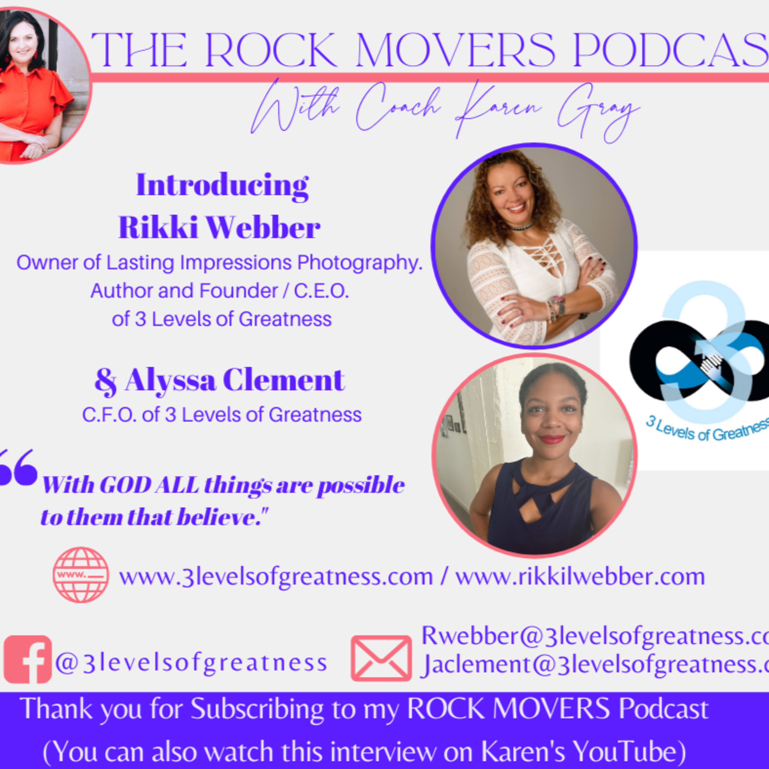 Rock Movers Rikki Webber & Alyssa Clement are changing lives with 3 Levels of Greatness