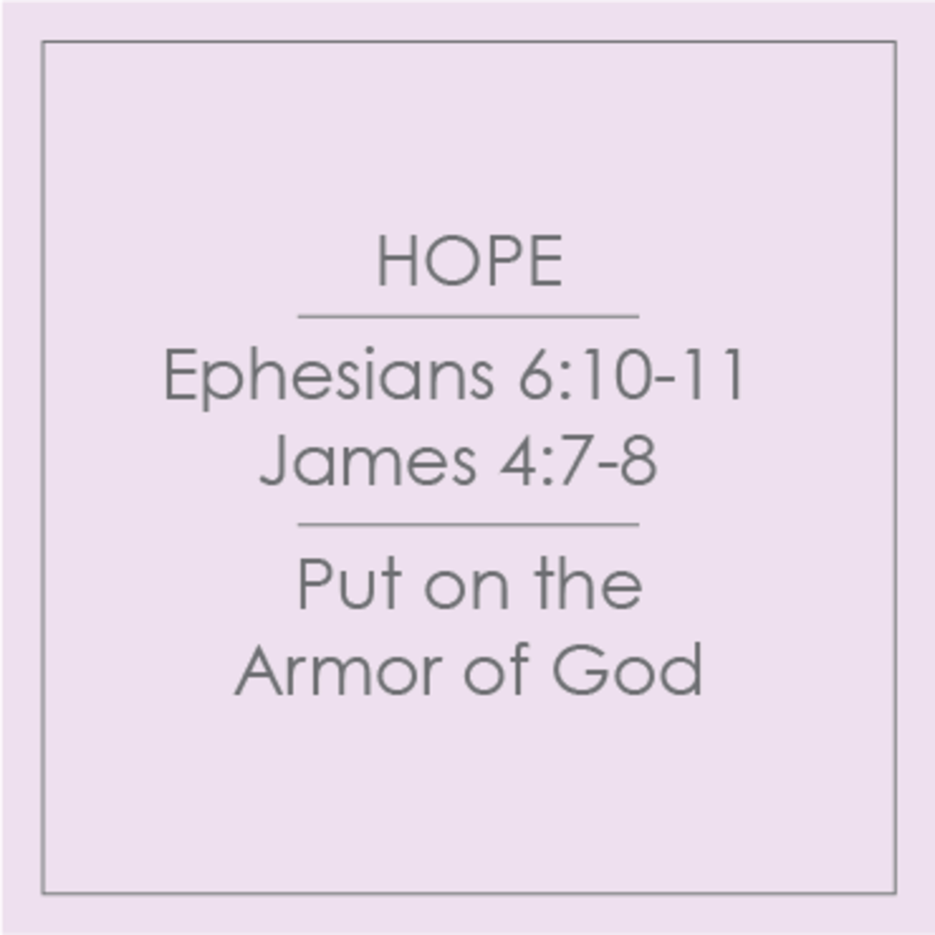 27 - Hope - Put on the Armor of God episode artwork