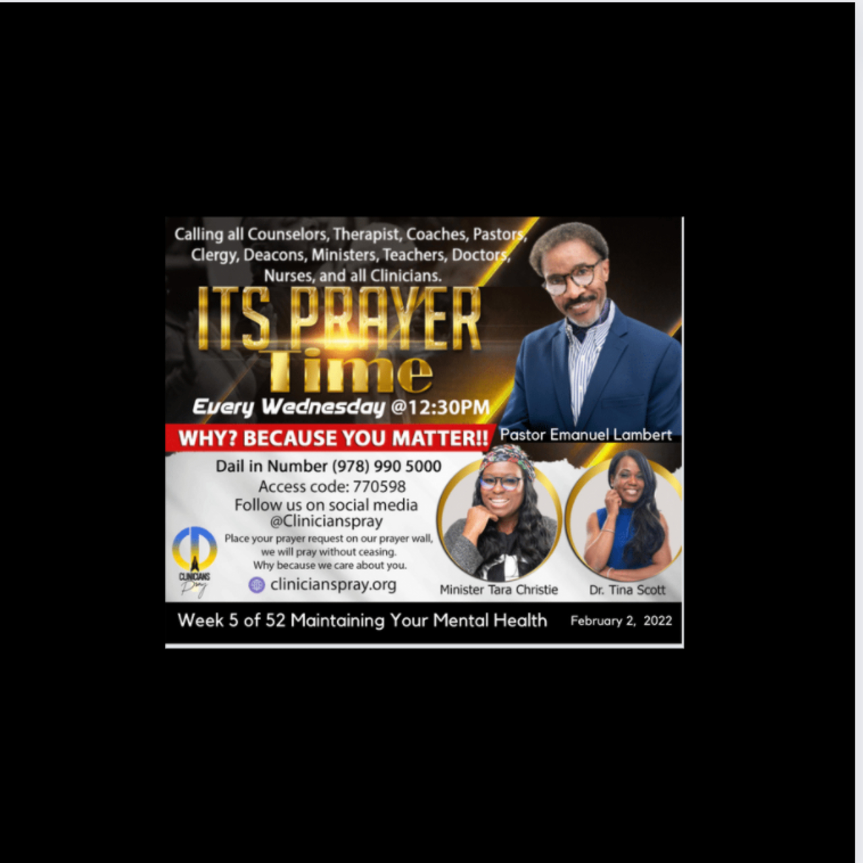 CLINICIANS PRAY