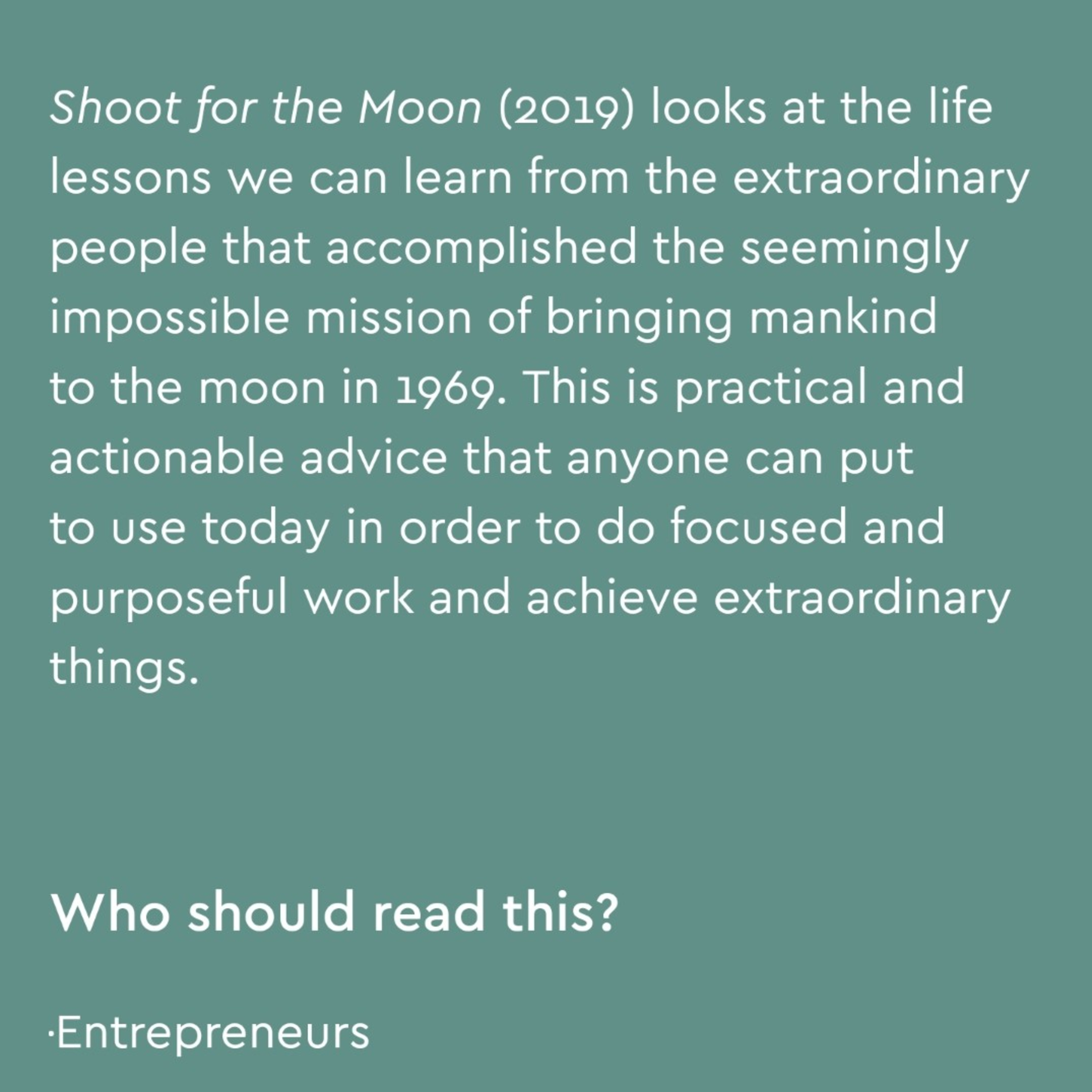 Shoot for the moon episode artwork