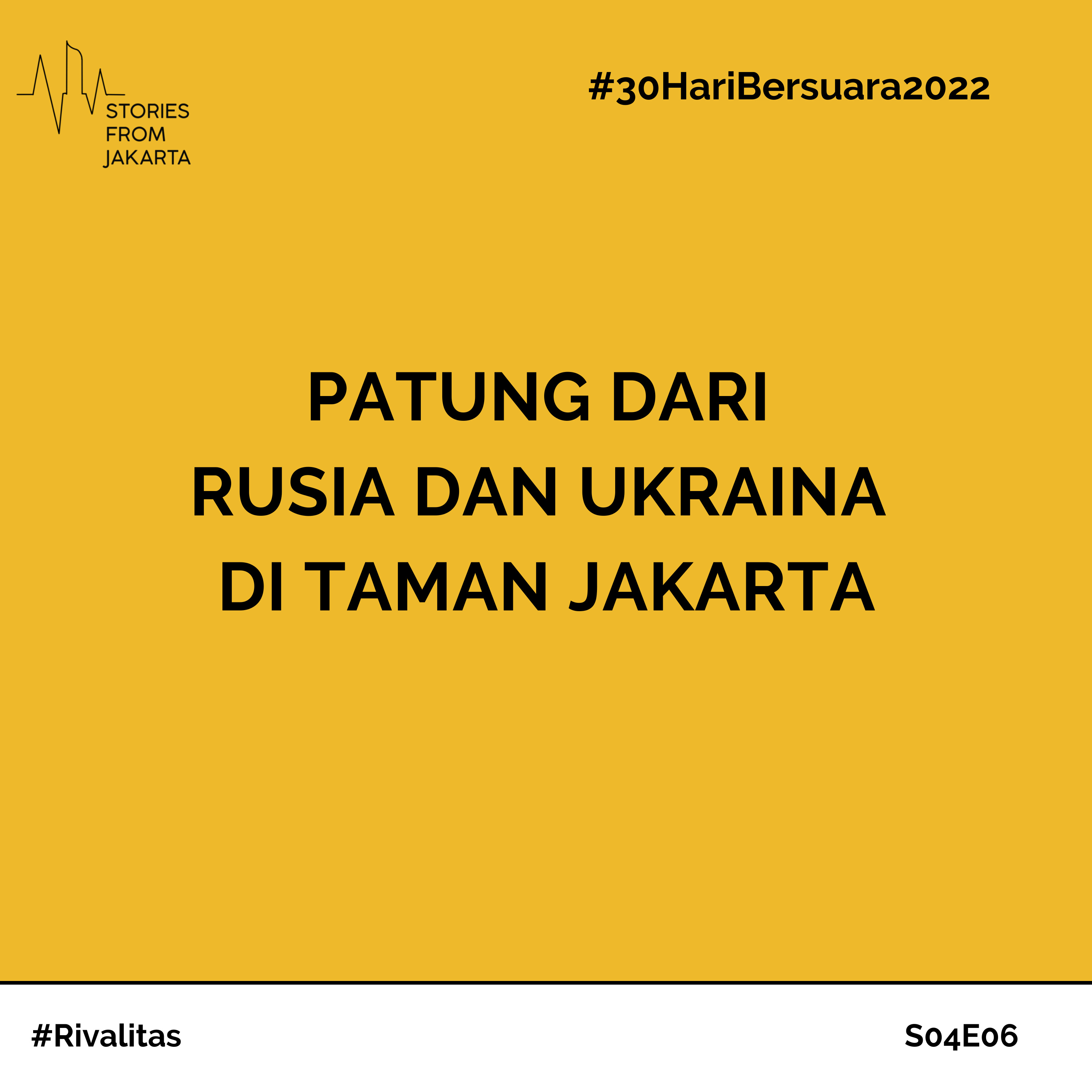 #30HariBersuara2022 Patung dari Rusia dan Ukraina di Taman Jakarta