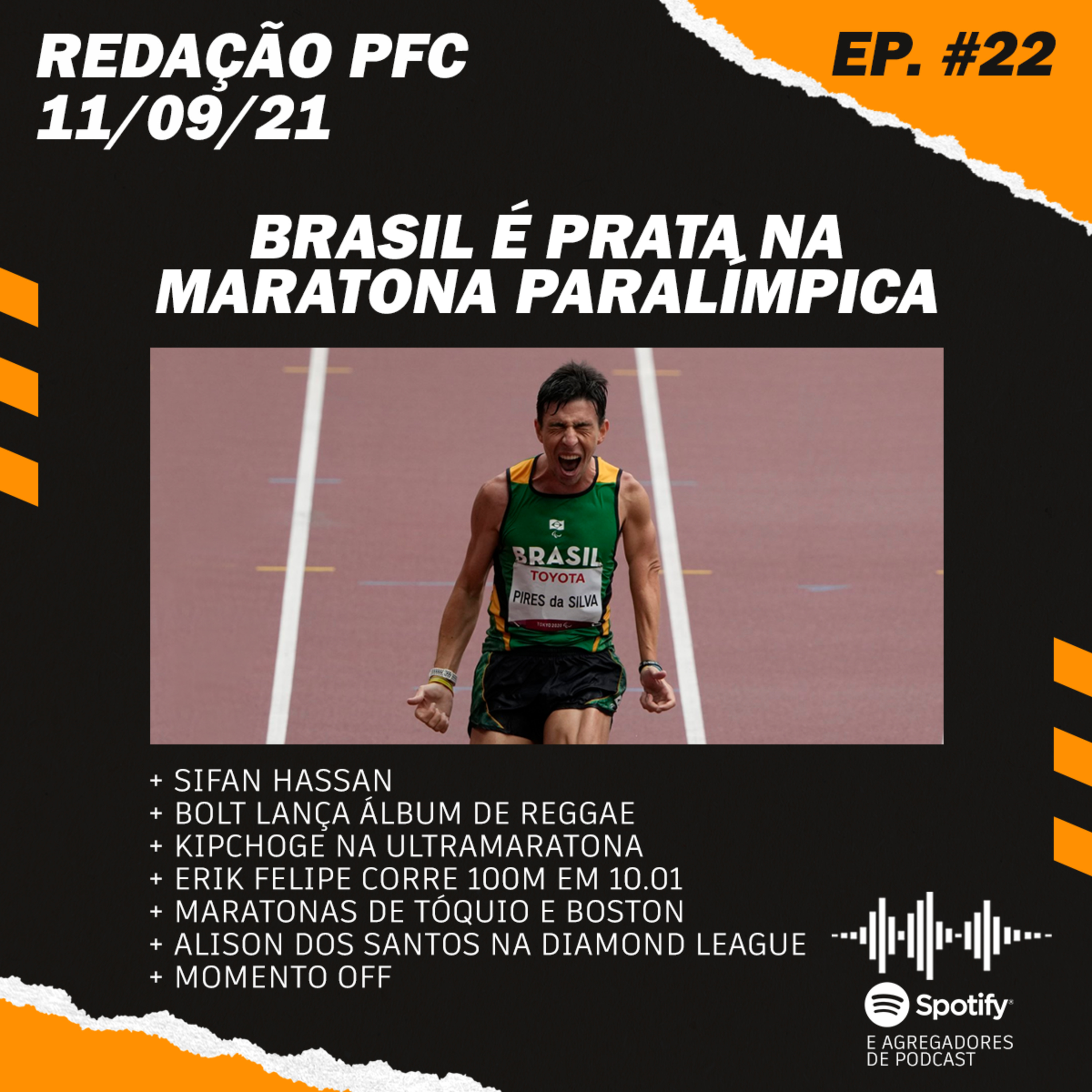 Redação PFC 22 - Brasil é prata na maratona paralímpica, Bolt no reggae e Kipchoge pensando em ultra episode artwork