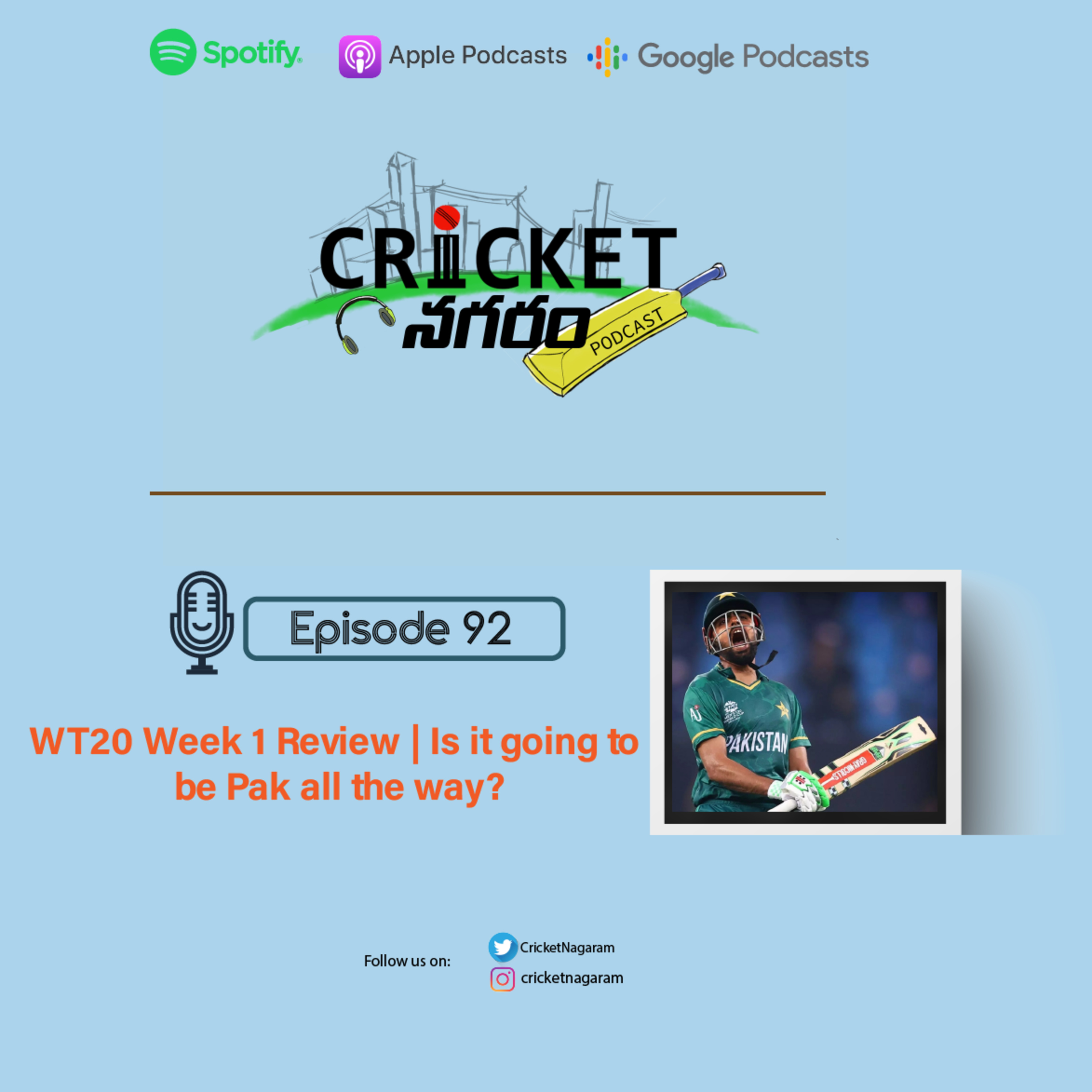 Episode 92 : WT20 Week -1 Review | Is it going to be PAK all the way ? episode artwork