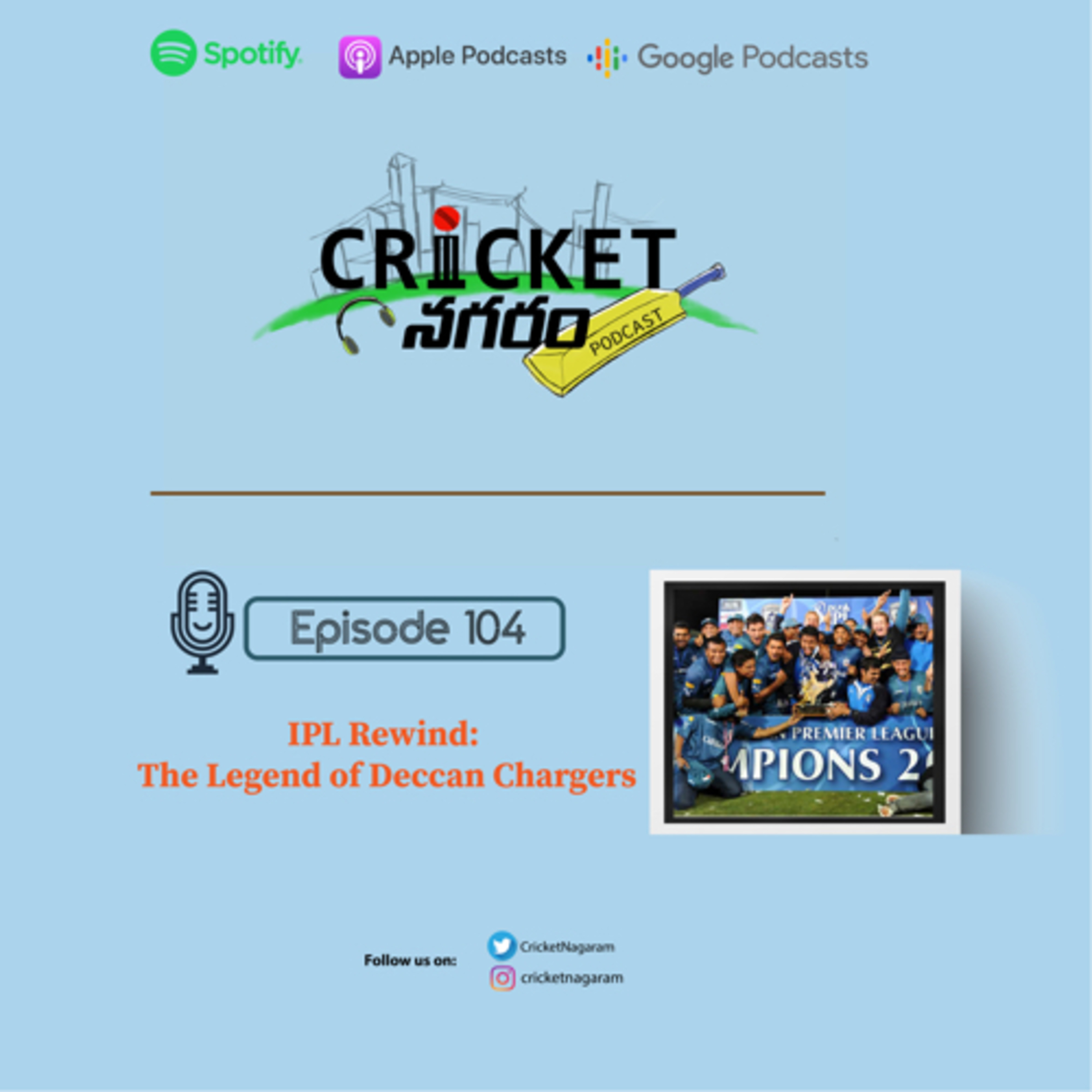 Episode 104: IPL rewind - Deccan Chargers episode artwork