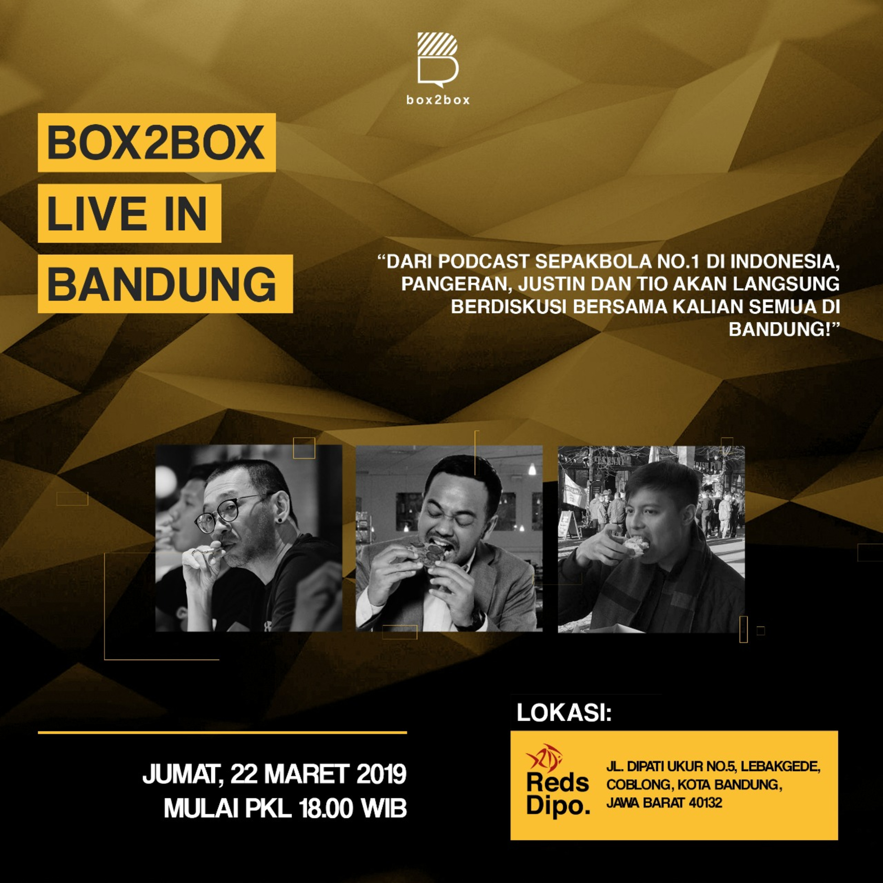 #B2BSpecial - Box2Box Live in Bandung : Pep atau Klopp, Messi atau Ronaldo dan Pange vs Justin! episode artwork