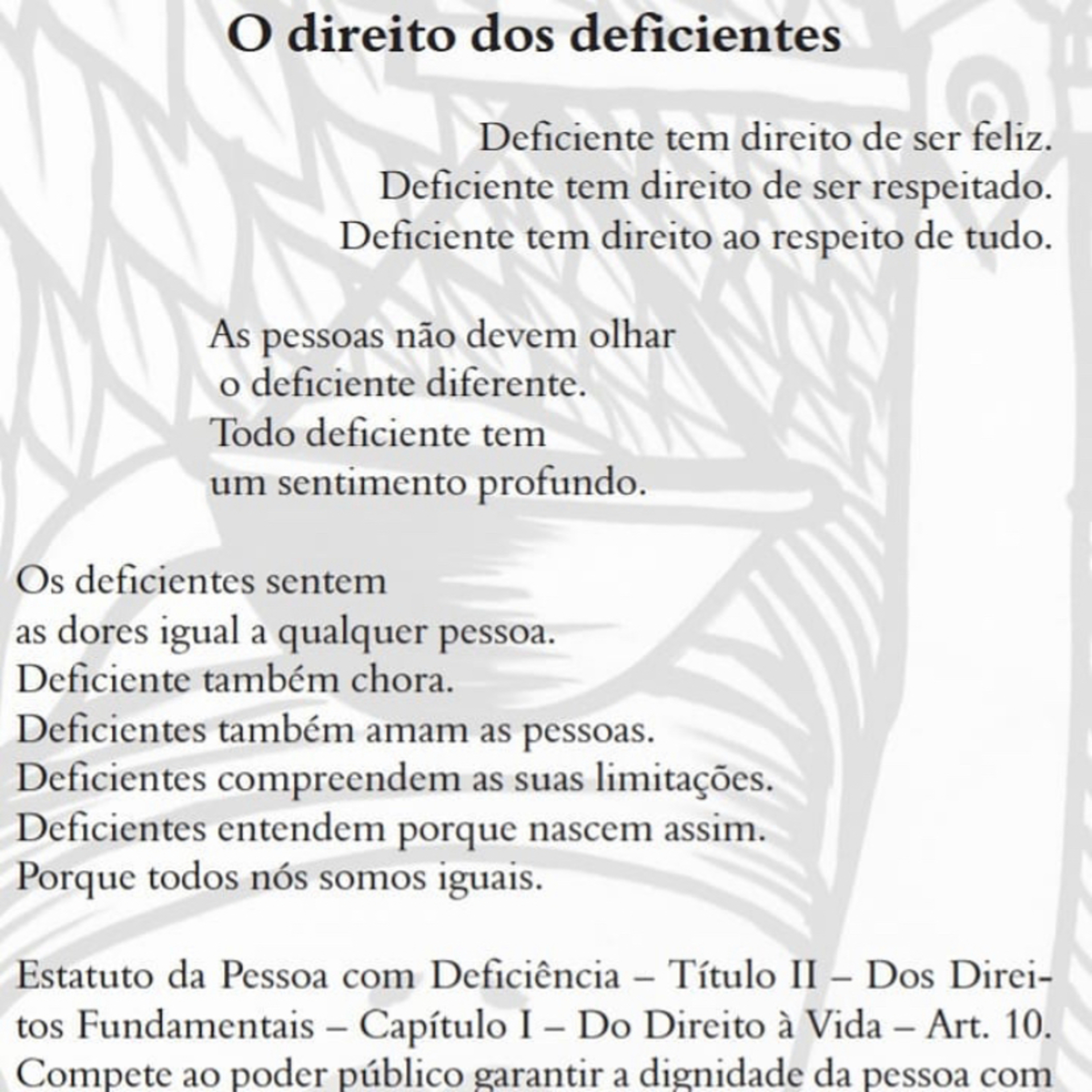 O direito dos deficientes episode artwork