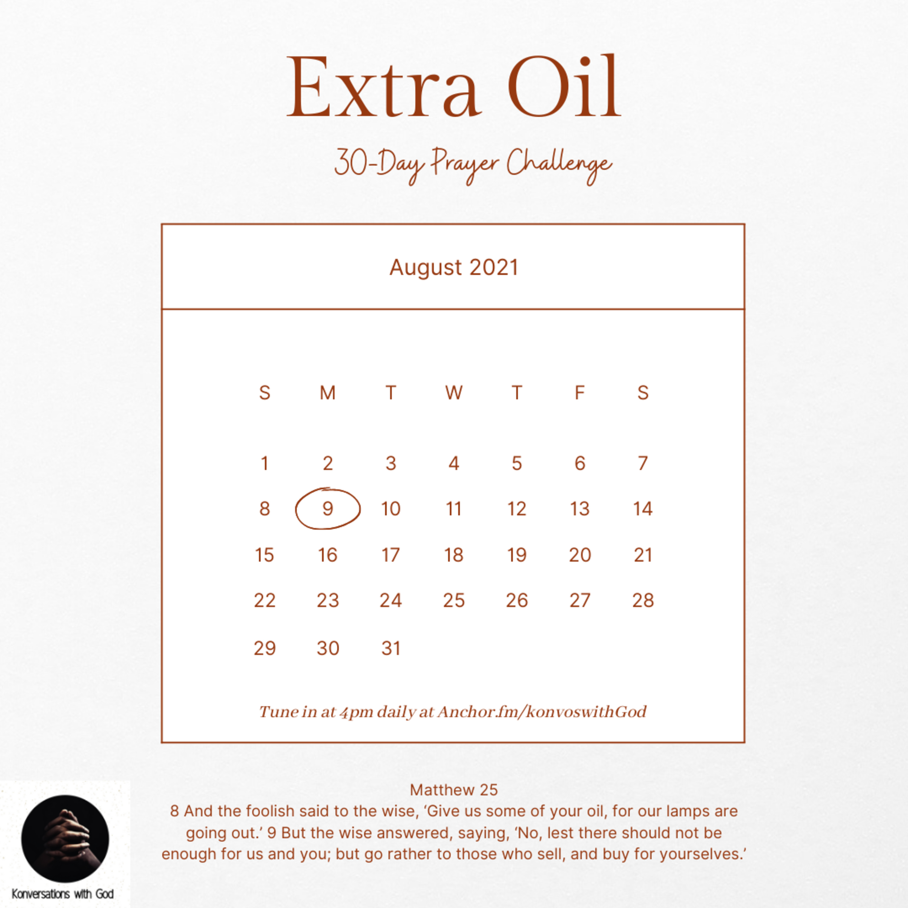 Extra Oil Day 9: Enter into His rest episode artwork