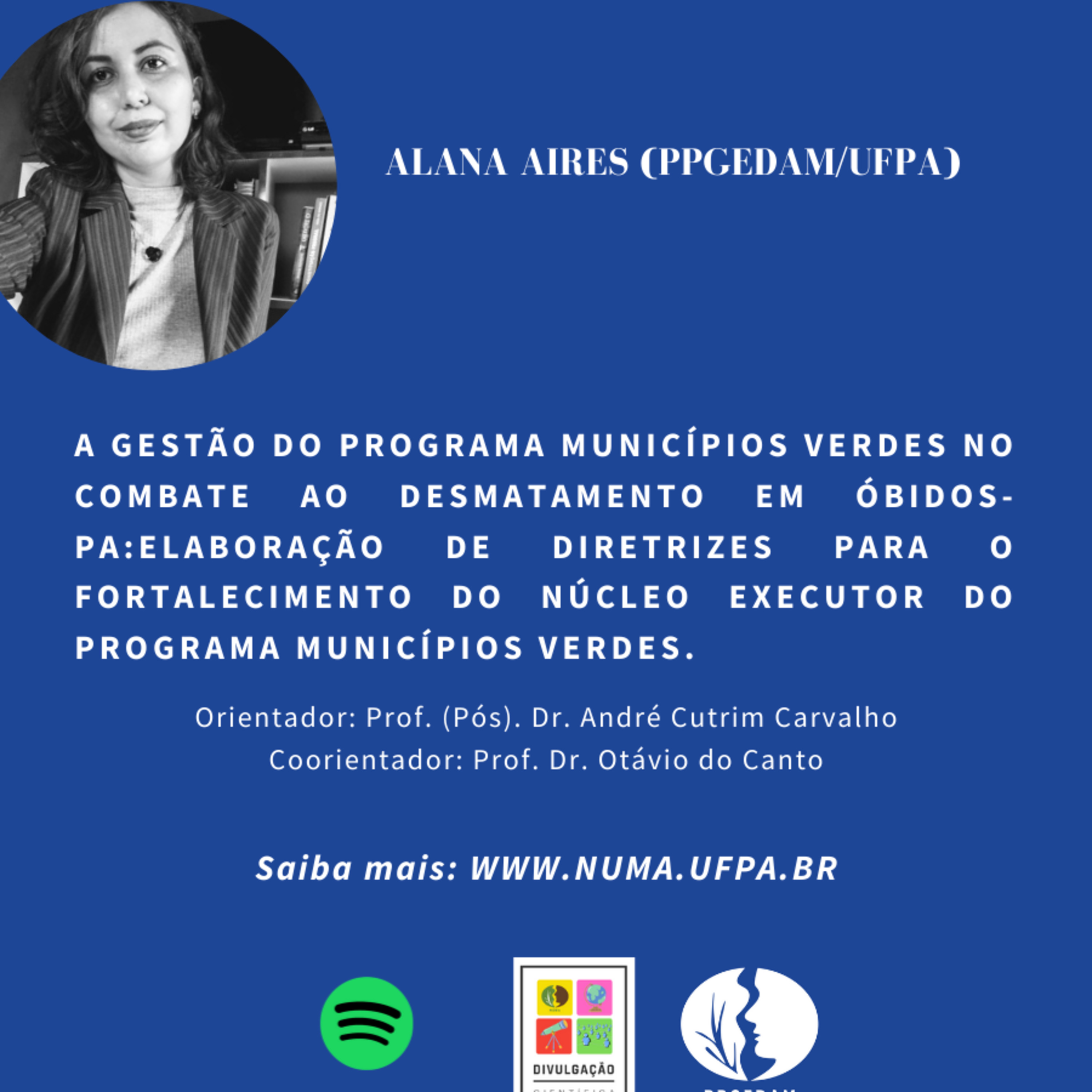 Gestão do Programa Municípios Verdes no combate ao desmatamento em Óbidos-PA. Mestranda Alana Aires.