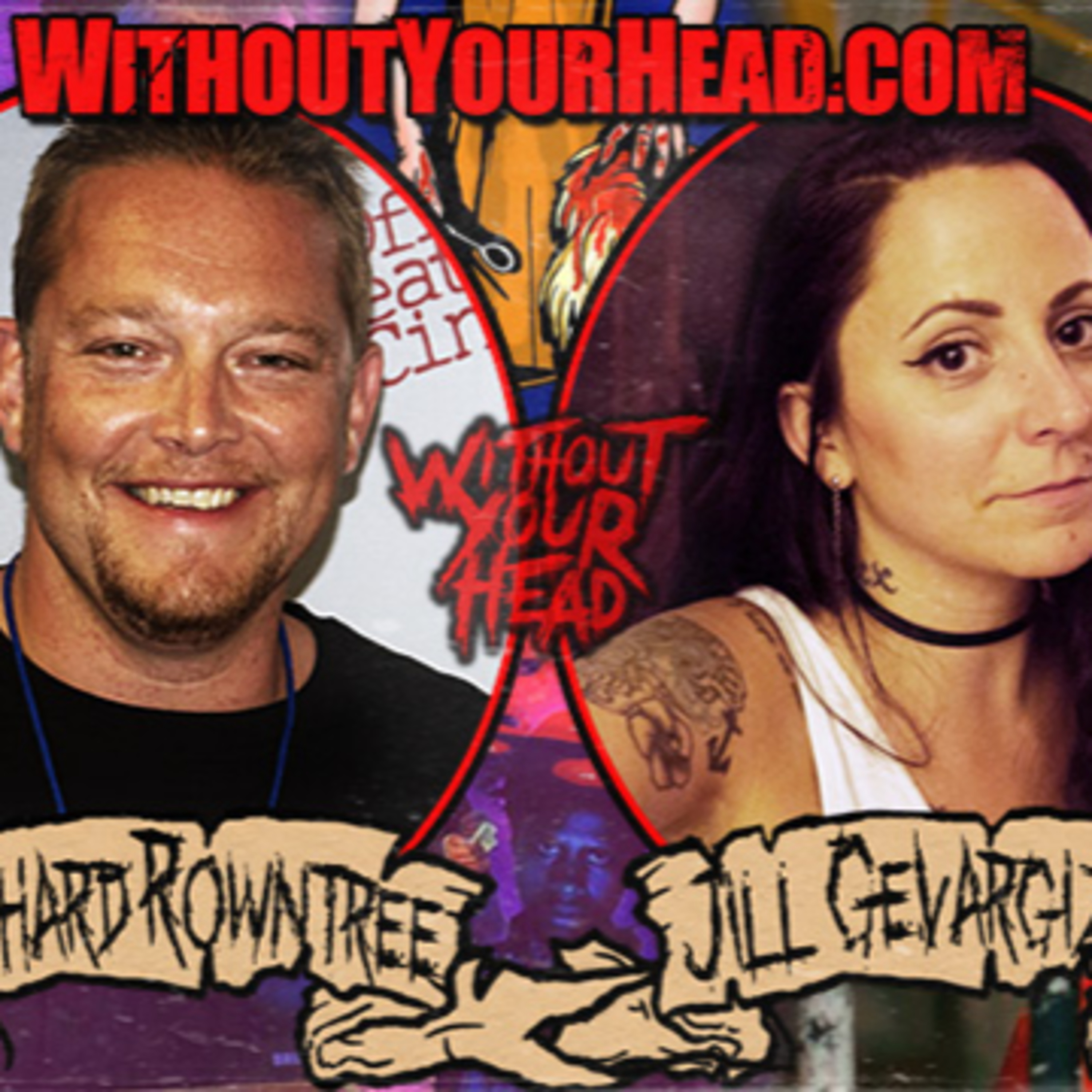 Jill Gevargizian of "The Stylist" and Richard Rowntree director of "Nefarious" episode artwork
